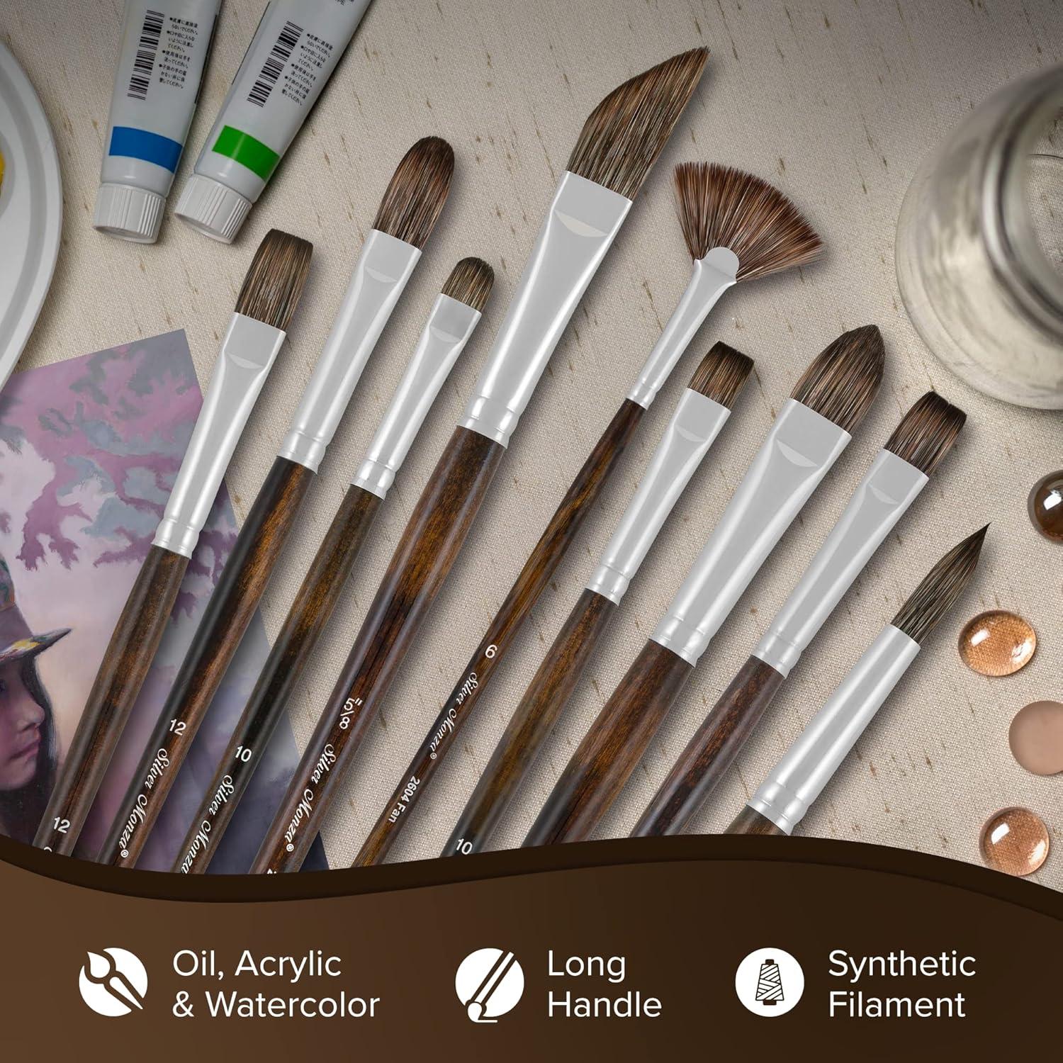 Pincel Cats Tongue Silver Brush 2610-4 Sintético 30.48cm