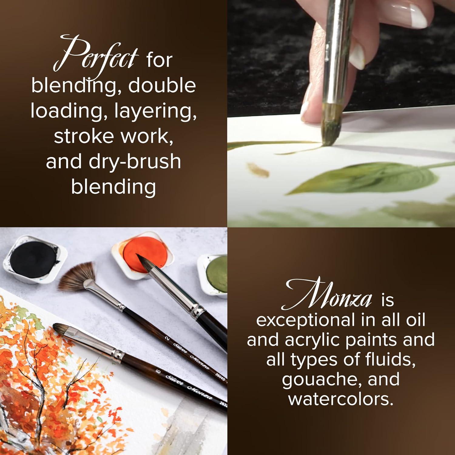 Pincel Cats Tongue Silver Brush 2610-4 Sintético 30.48cm