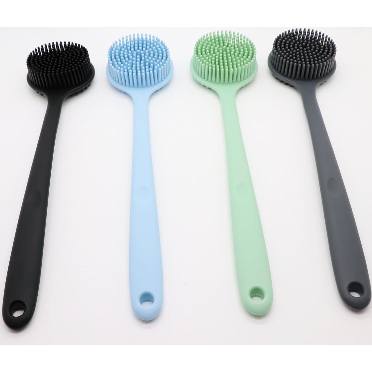 Esfregador de Cuerpo de Silicona CINLITEK 38 cm con Gancho