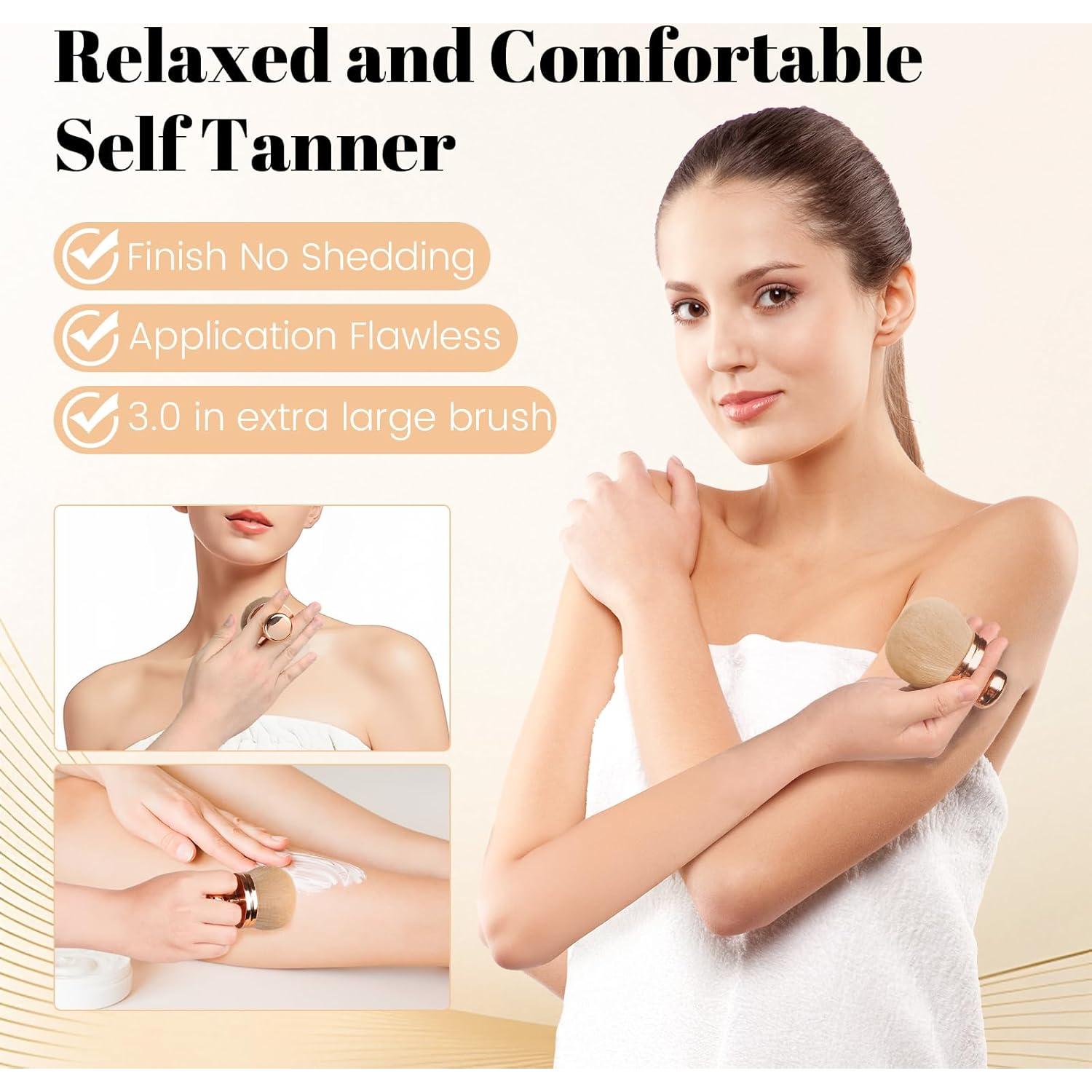 Brocha Kabuki para Autobronceador QJKLWV 7.62cm Oro