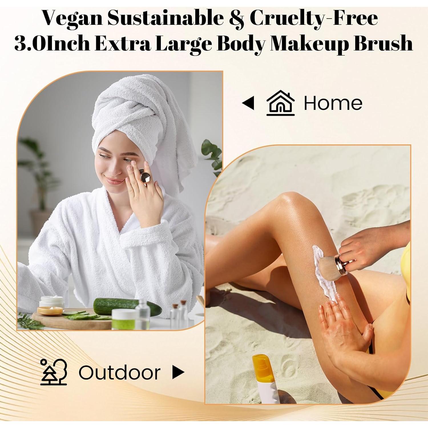 Brocha Kabuki para Autobronceador QJKLWV 7.62cm Oro