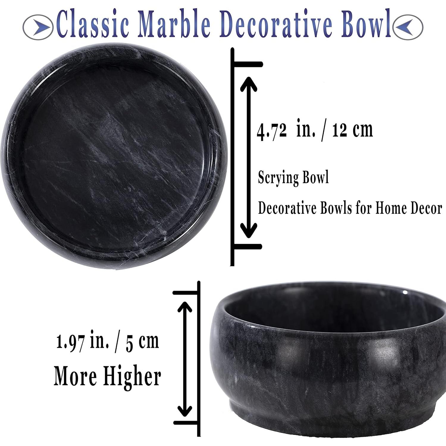 Tazón Decorativo de Mármol Negro 12 cm - CM Chic Monday