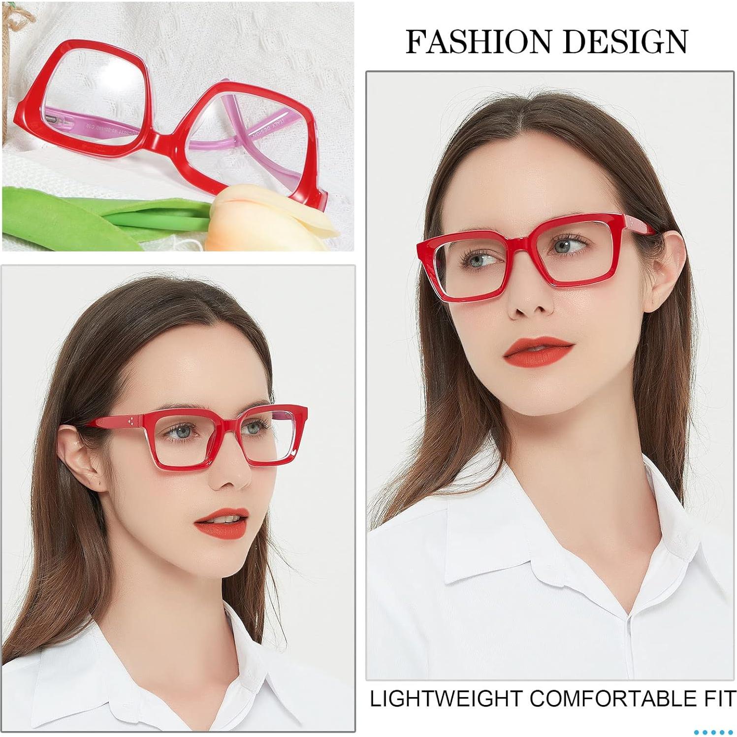 Gafas de Lectura MARE AZZURO Cuadradas Retro 1.25x Rojo