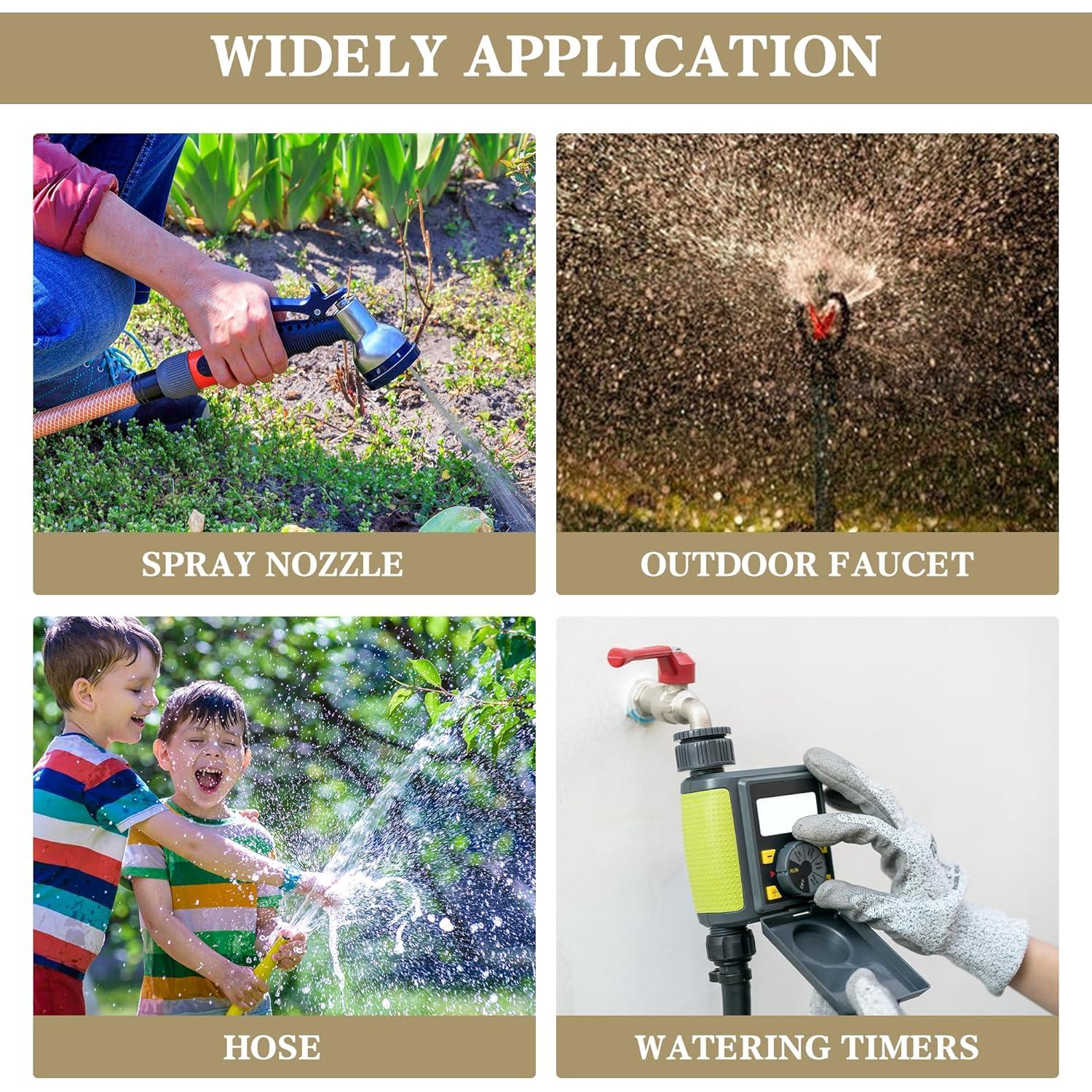 Kit de Reparación de Manguera de Jardín Hourleey - Aluminio, 6 Piezas