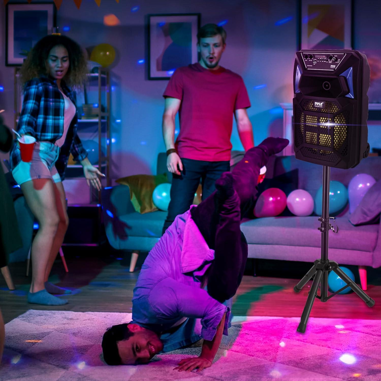Altavoz PA Bluetooth Pyle 400W con micrófono y luces LED
