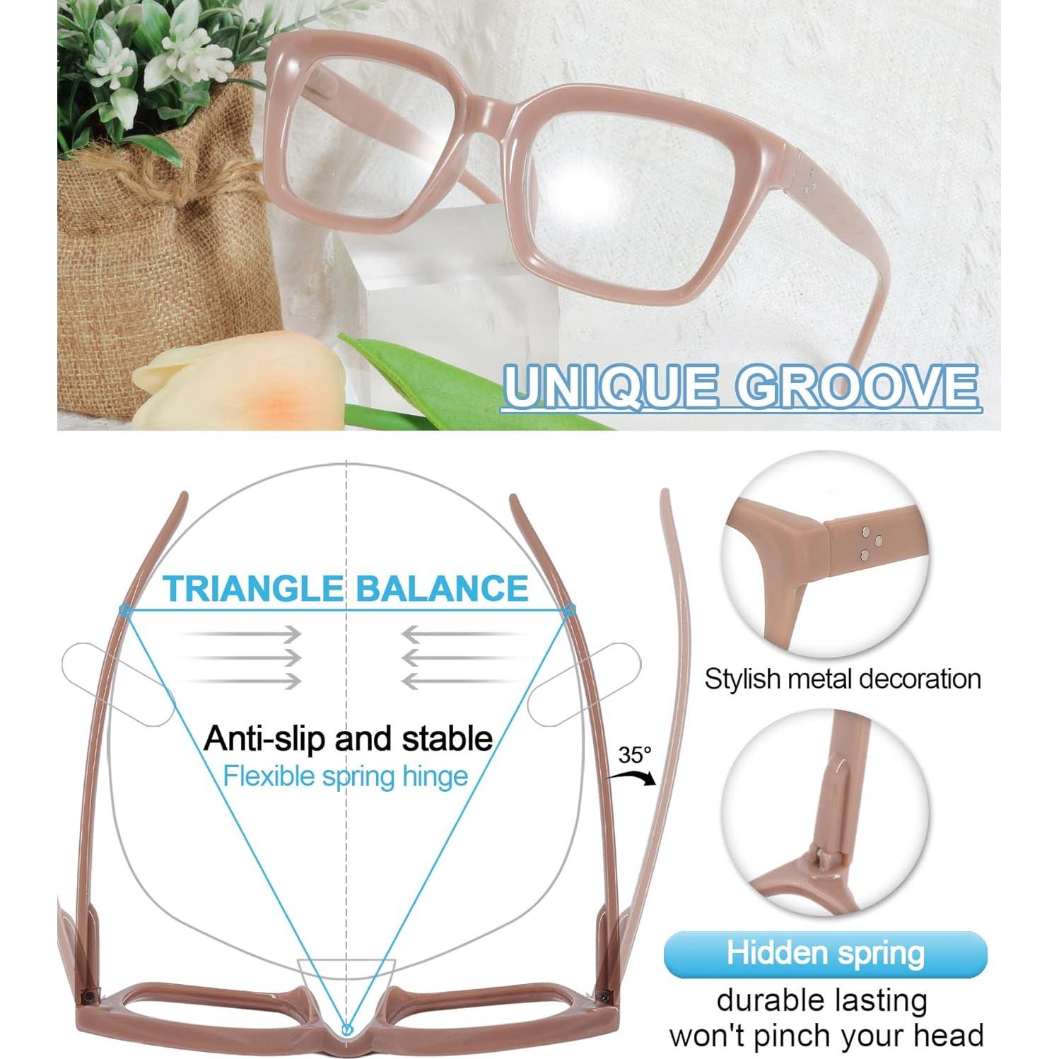 Gafas de Lectura MARE AZZURO Cuadradas Retro 4.00 Café