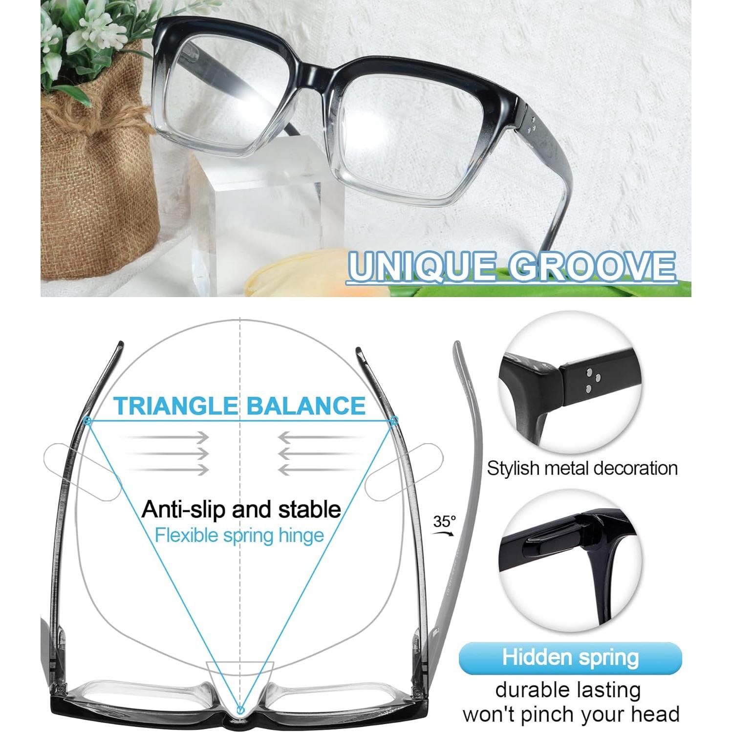 Gafas de Lectura MARE AZZURO Cuadradas Retro 1.75x Mujeres