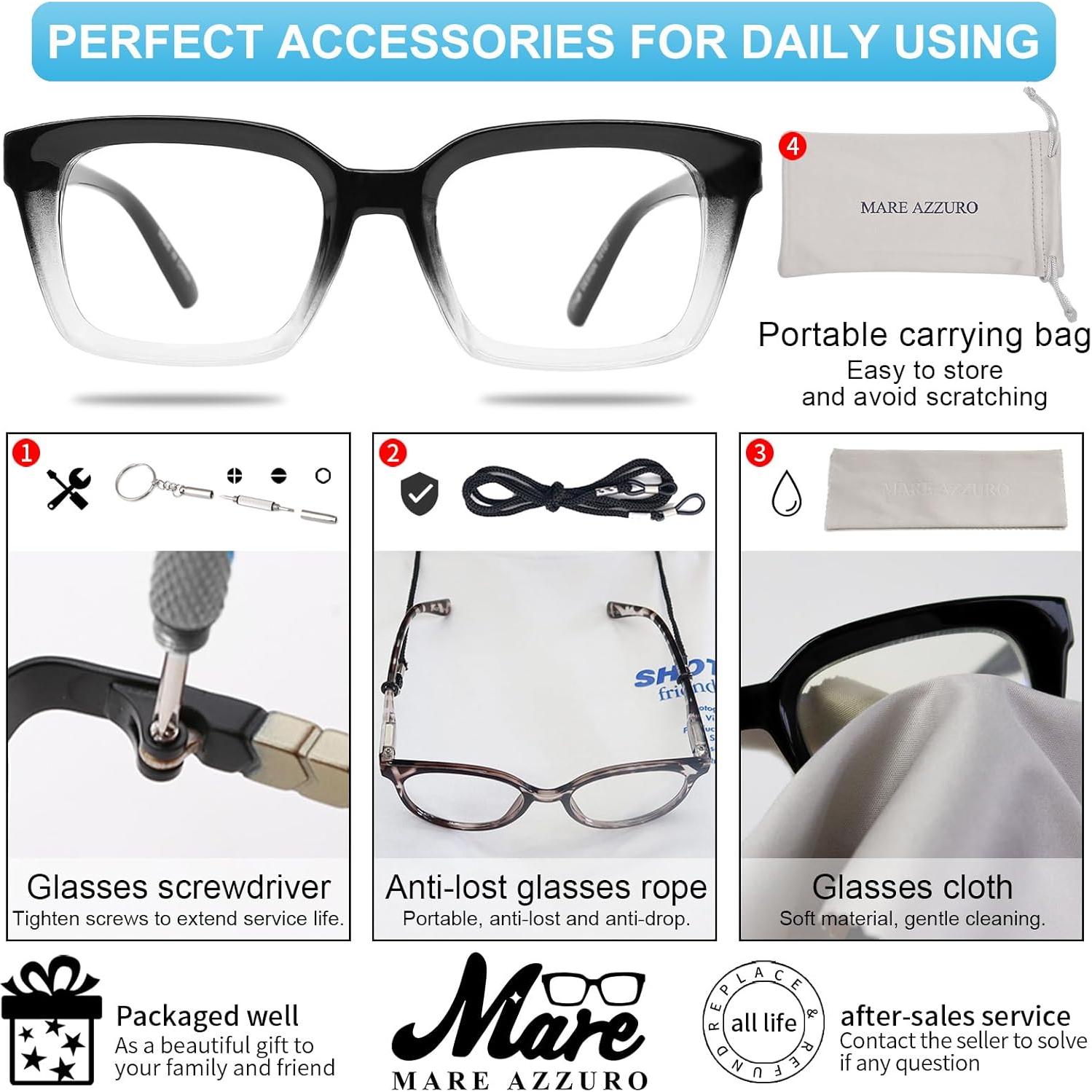 Gafas de Lectura MARE AZZURO Cuadradas Oversized 1.0x