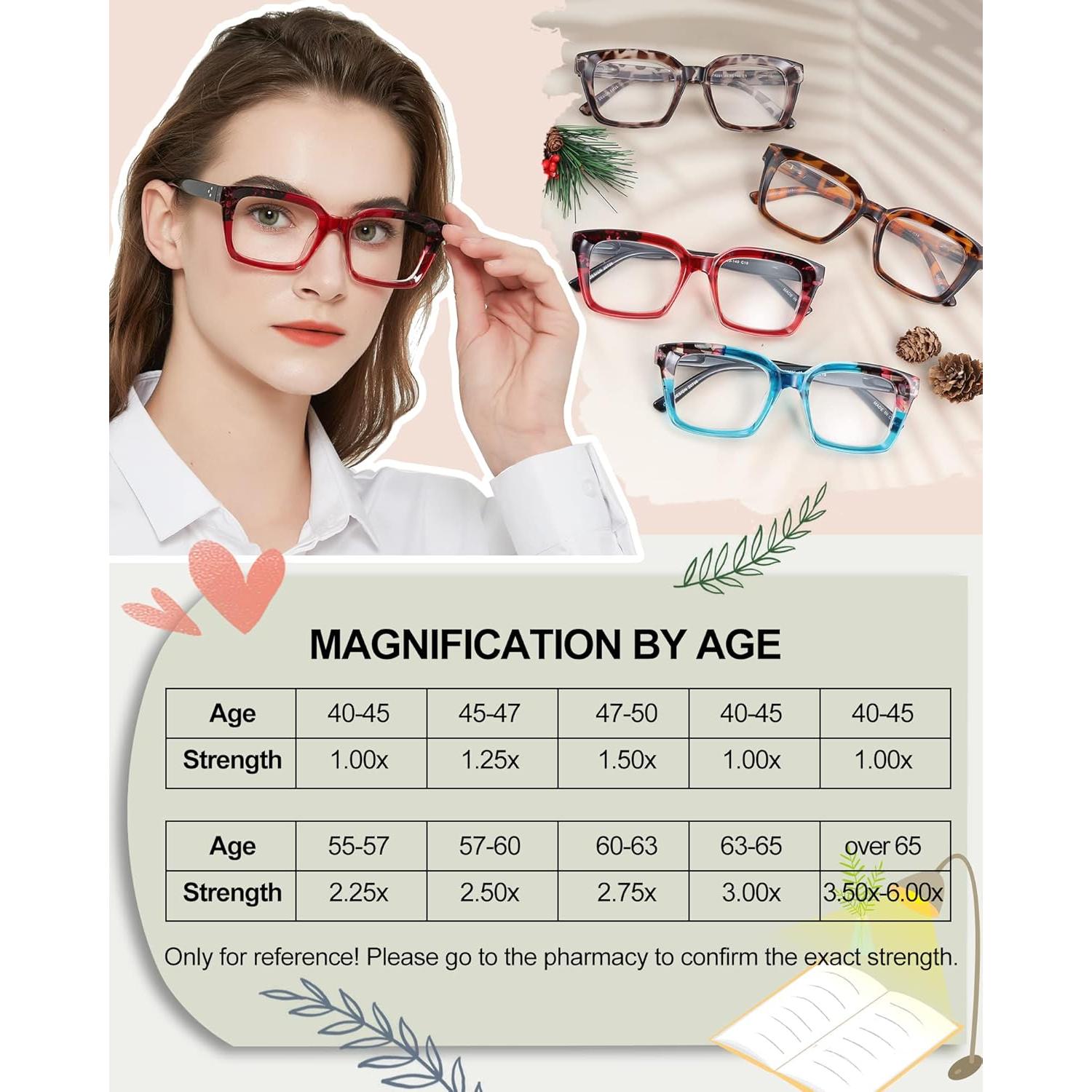 Gafas de Lectura MARE AZZURO 2.50 Cuadradas Retro Mujeres