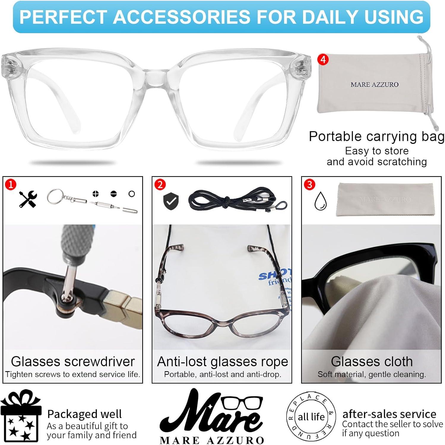 Gafas de Lectura MARE AZZURO Cuadradas Retro 1.00 a 3.50