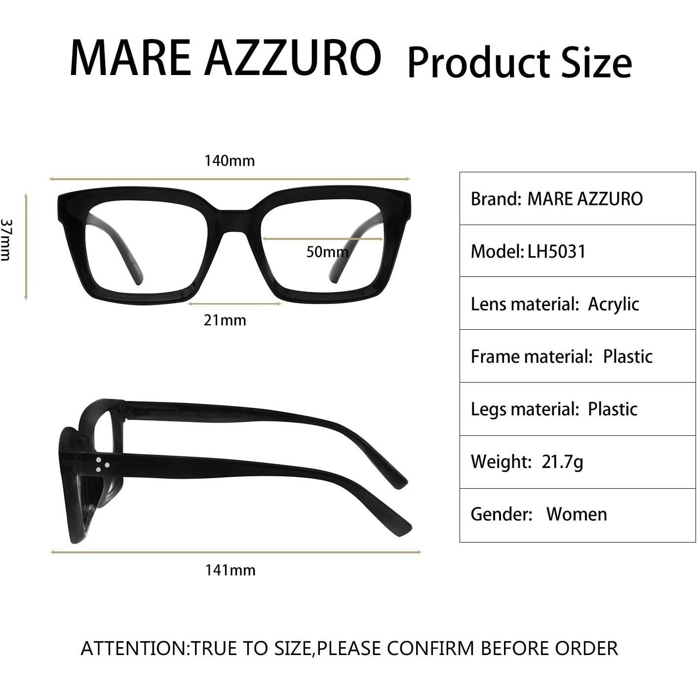 Gafas de Lectura MARE AZZURO 1.25 para Mujeres Estilosas