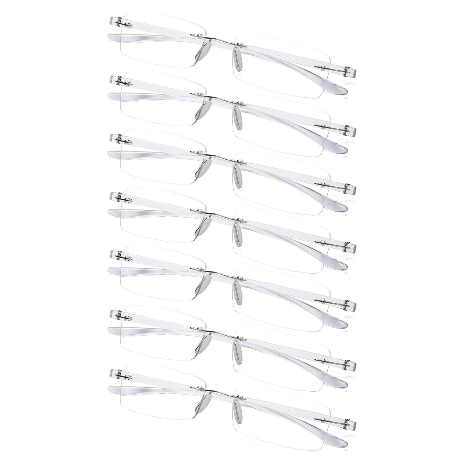 Gafas de lectura Gr8Sight sin montura - Paquete de 7 colores +0.75