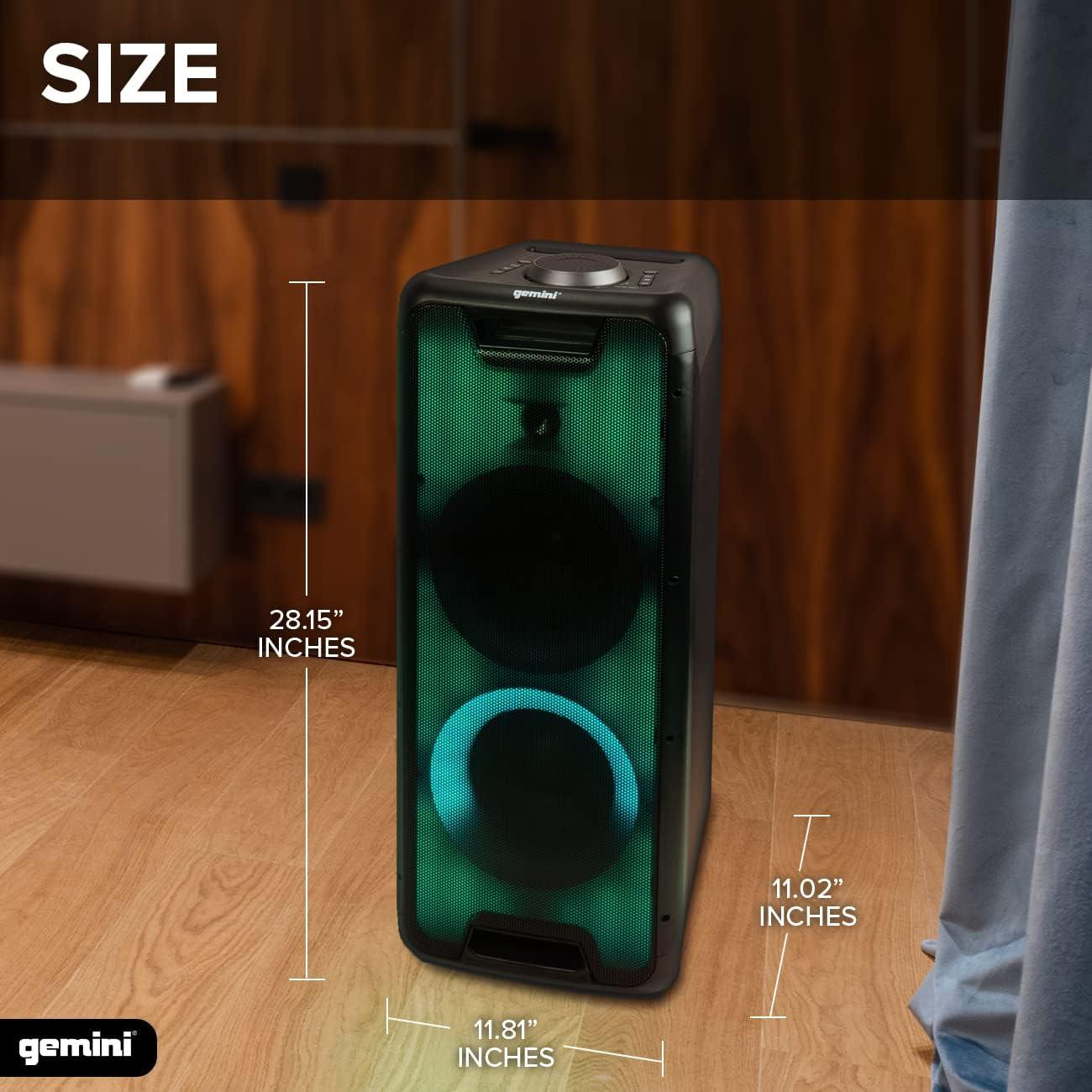 Altavoz Bluetooth Gemini GLS-880 1000W con luces LED y micrófono