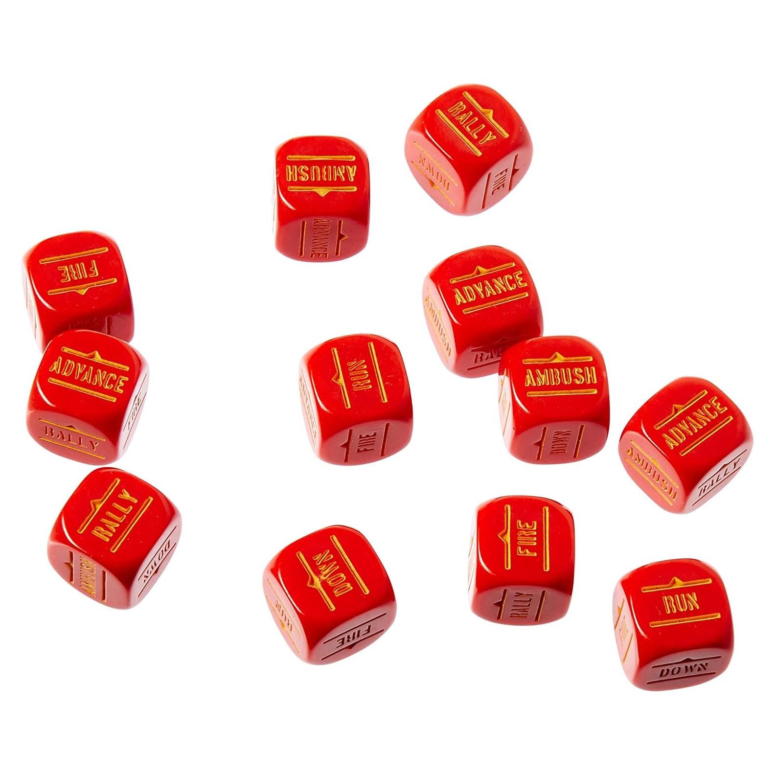 Paquete de 12 Dados Rojos Wargaming Bolt Action WWII