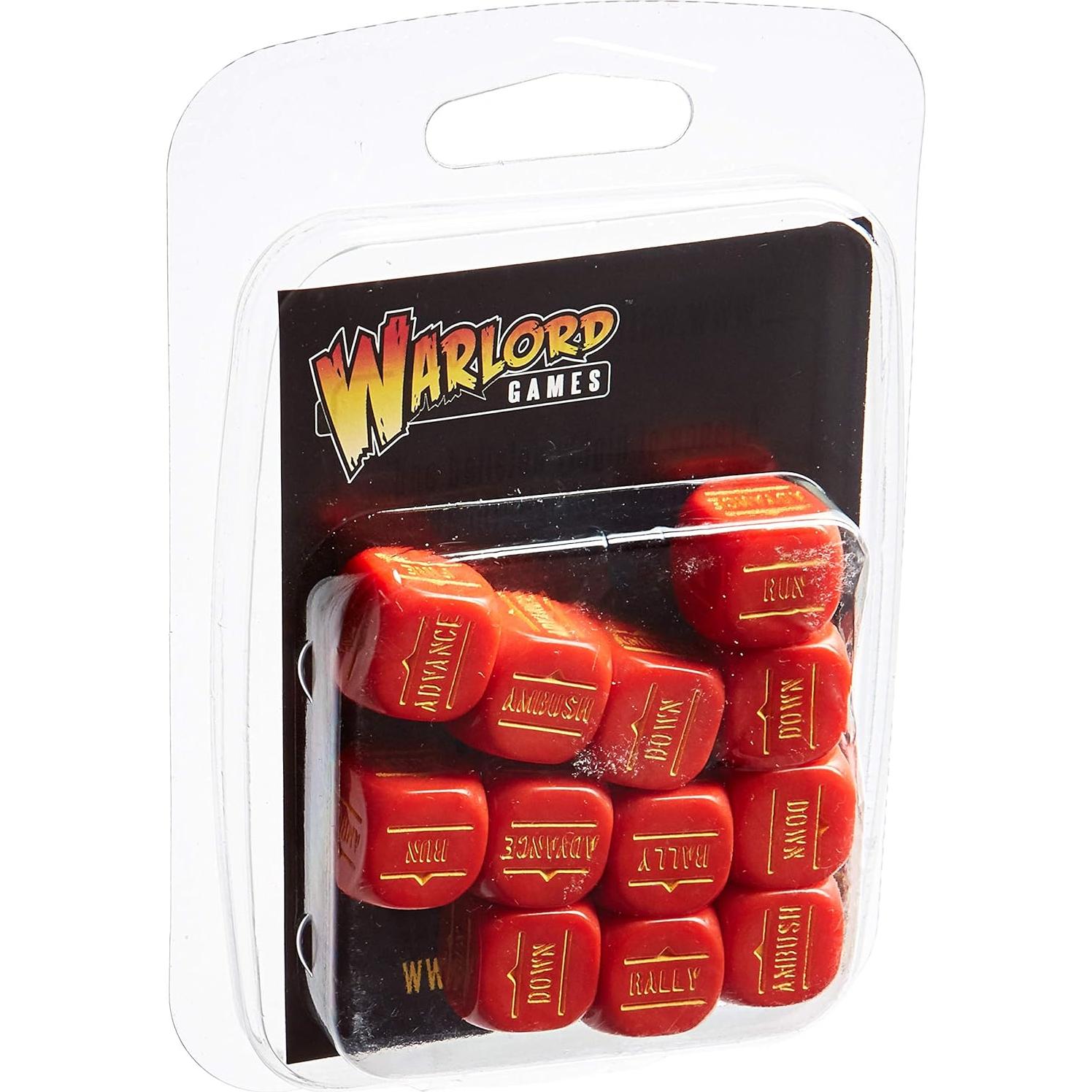 Paquete de 12 Dados Rojos Wargaming Bolt Action WWII
