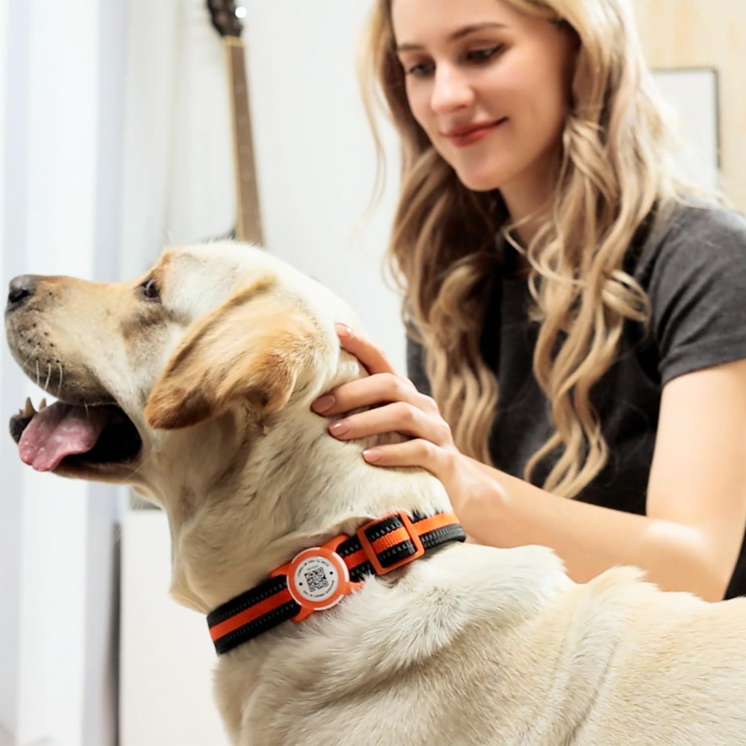 Soporte Airtag WhoseID Negro Regular con Código QR