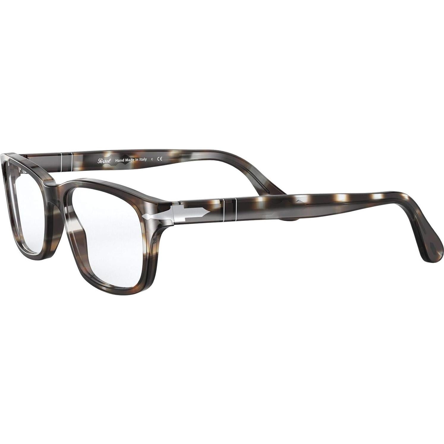 Gafas Recetadas Persol PO3012V Cuadradas Marrón Rayas