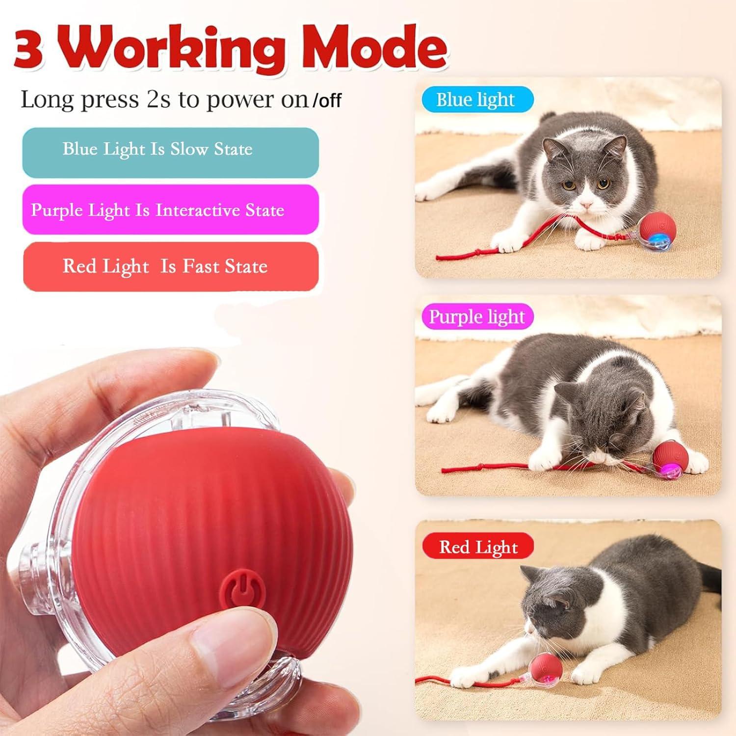 Juguete Interactivo para Gatos BLUEYPET Bola Recargable