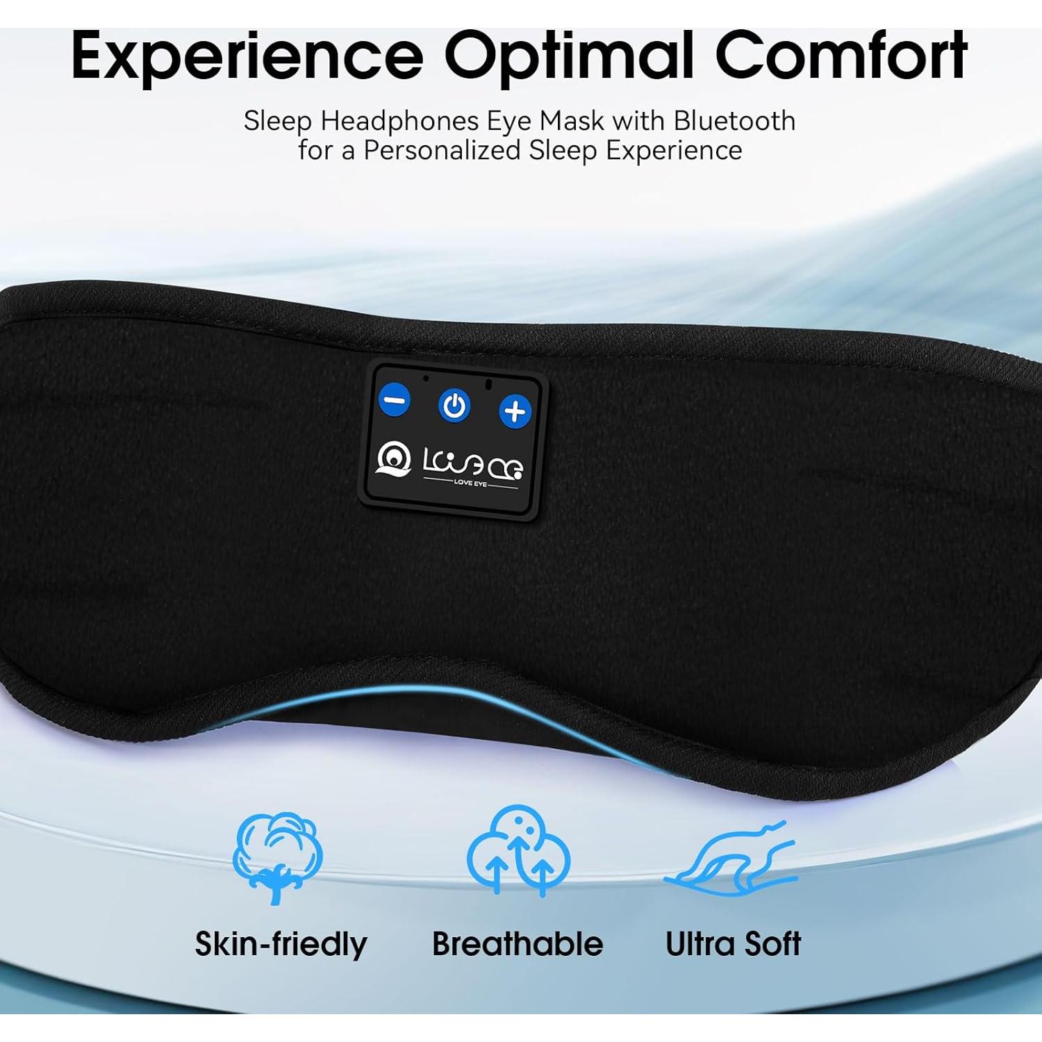 MÁS AMOR Máscara de Ojos Bluetooth 5.4 con Altavoces HD