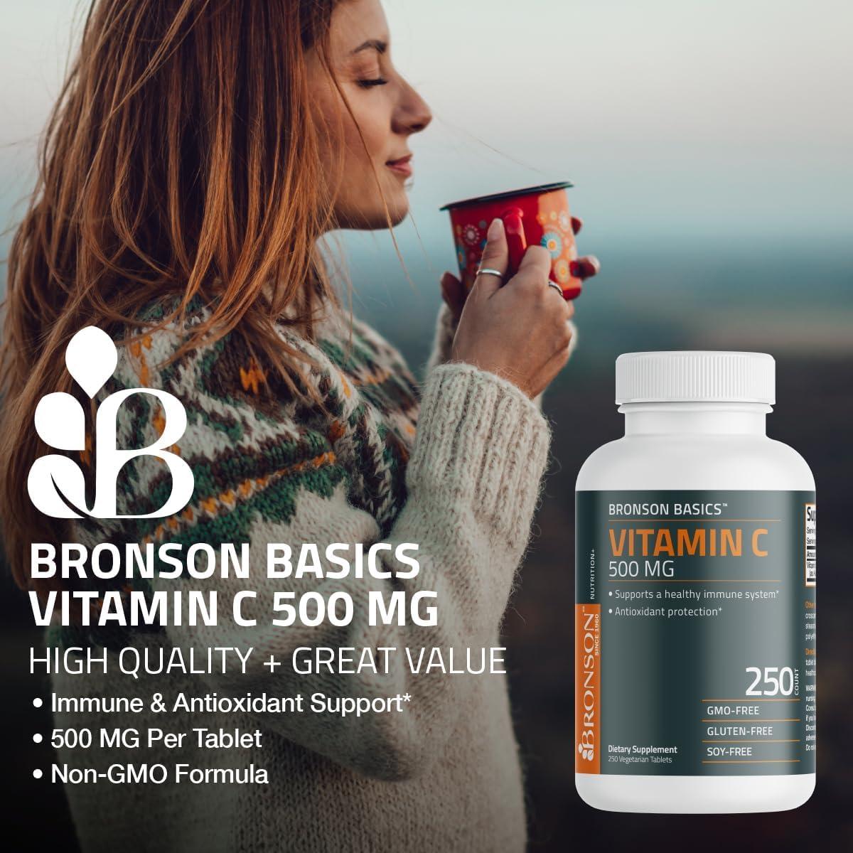 Vitamina C 500 MG Bronson - 100 Tabletas Vegetarianas
