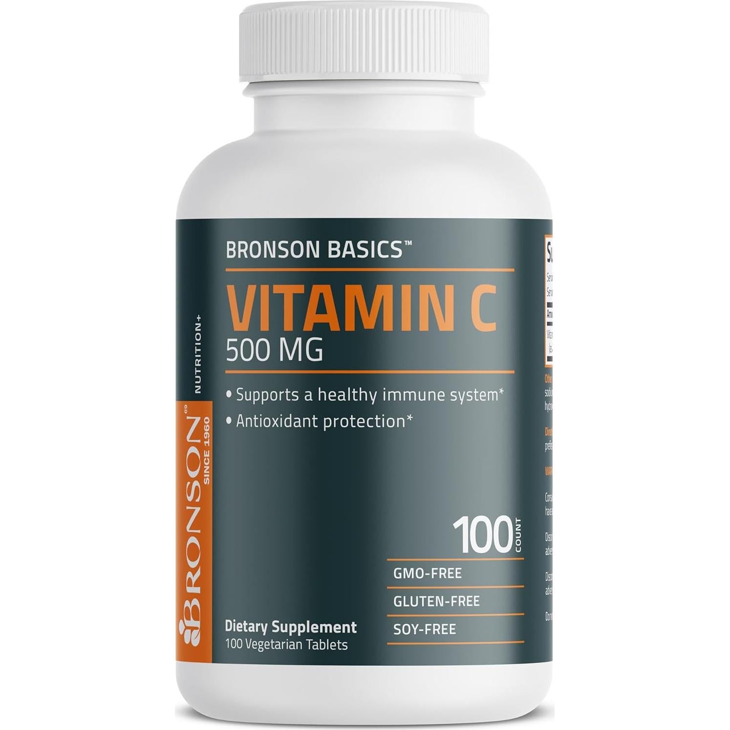 Vitamina C 500 MG Bronson - 100 Tabletas Vegetarianas