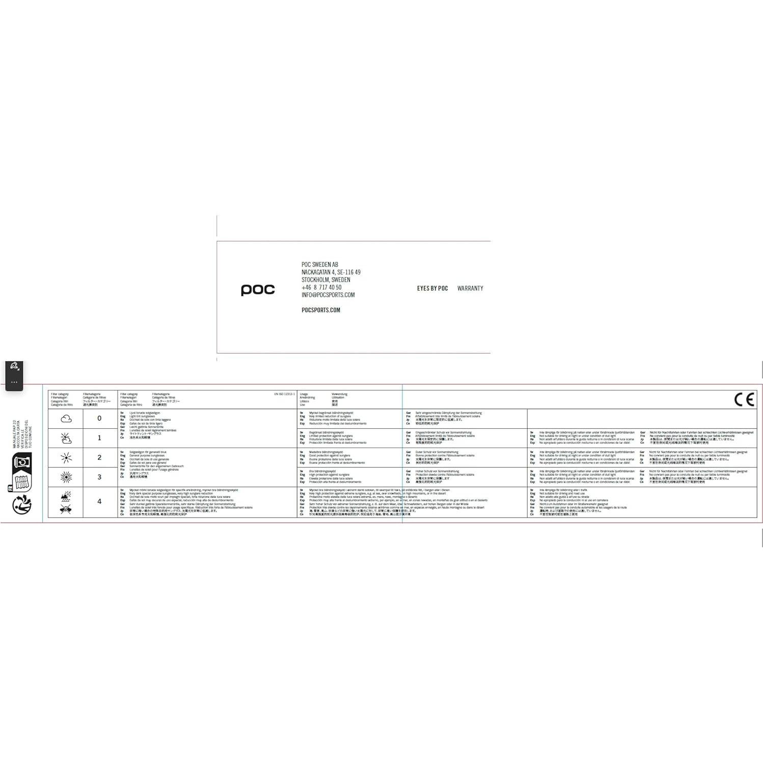 Gafas de sol POC Define Clarity Negro Uranio Talla Única