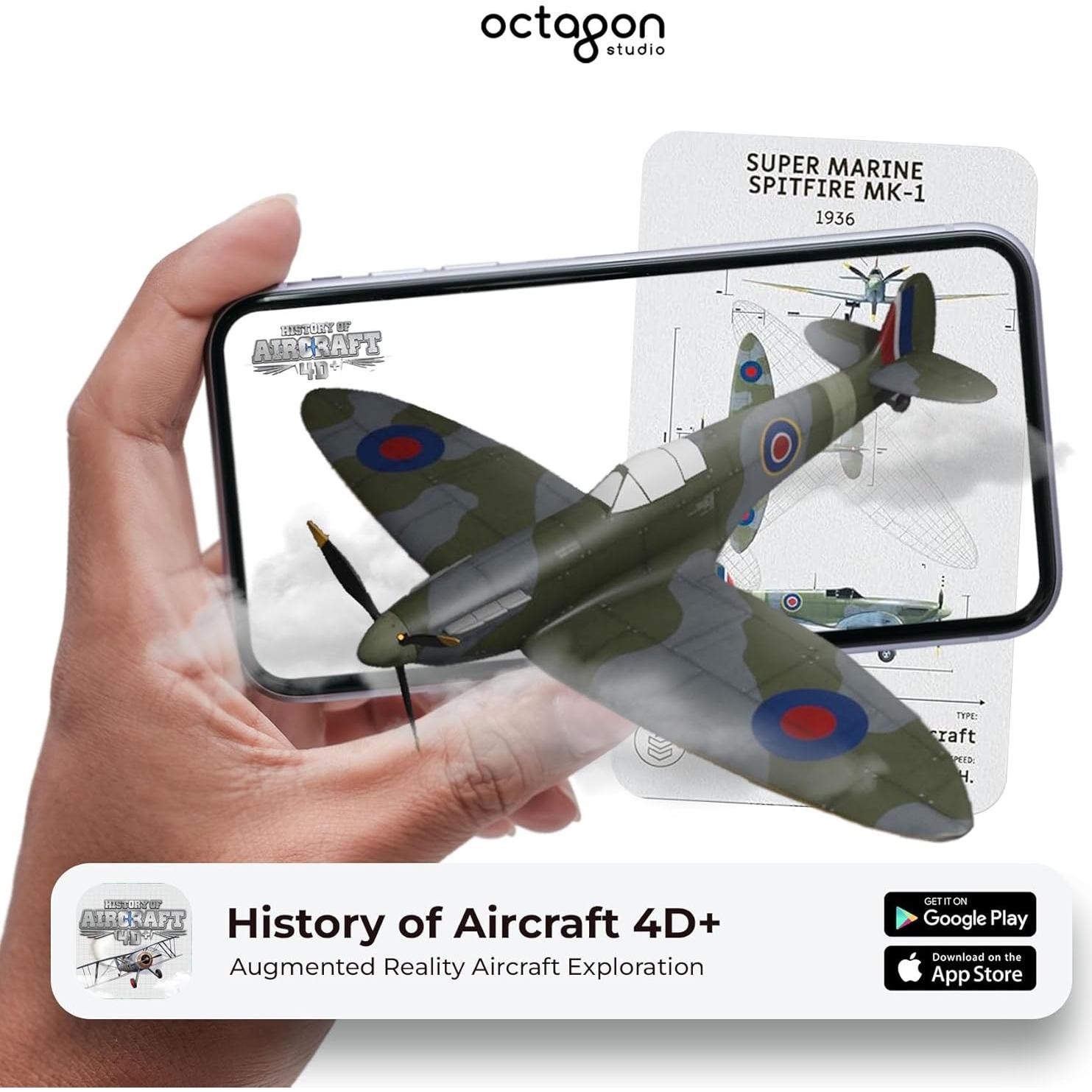 Tarjetas de Realidad Aumentada 4D+ Octagon Studio - 17 Aeronaves