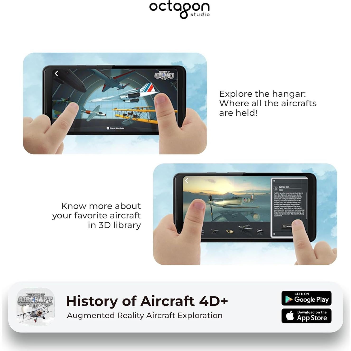 Tarjetas de Realidad Aumentada 4D+ Octagon Studio - 17 Aeronaves