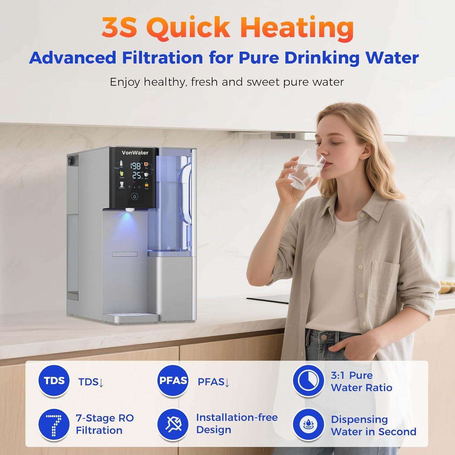 Purificador de Agua por Ósmosis Inversa VonWater CT910GH 7 Etapas