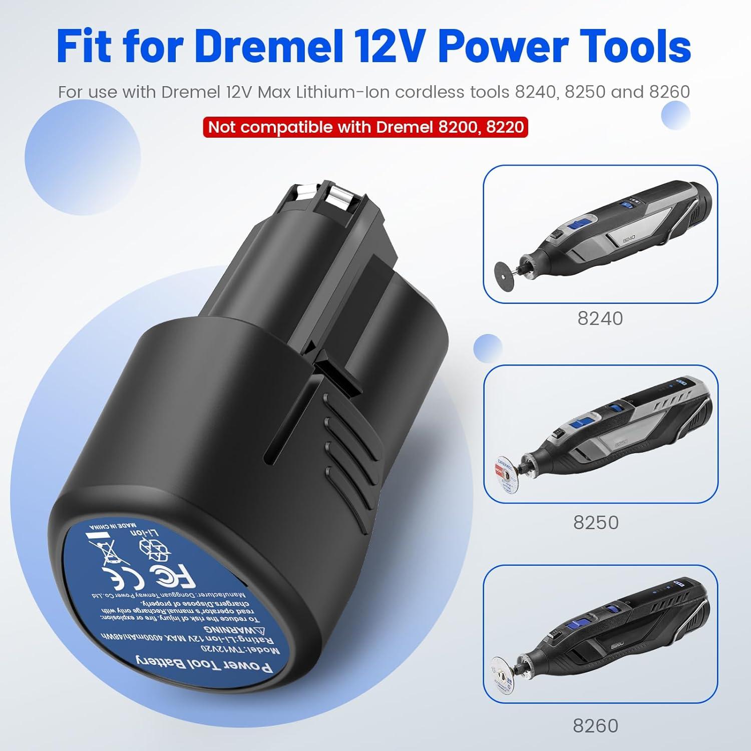 Batería de Reemplazo Futurebatt 12V 4000mAh para Dremel