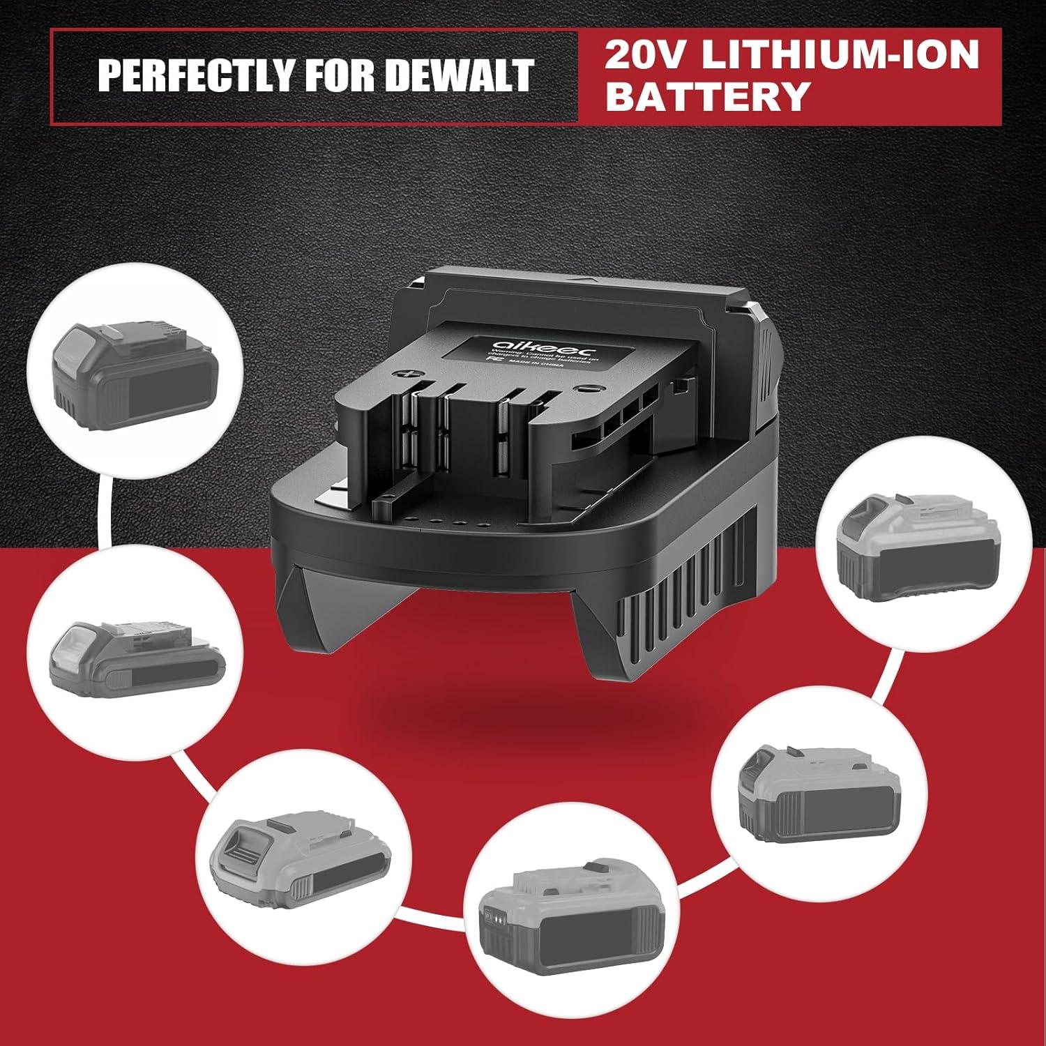 Adaptador de Batería Dewalt a Milwaukee 18V/20V con USB Type-C