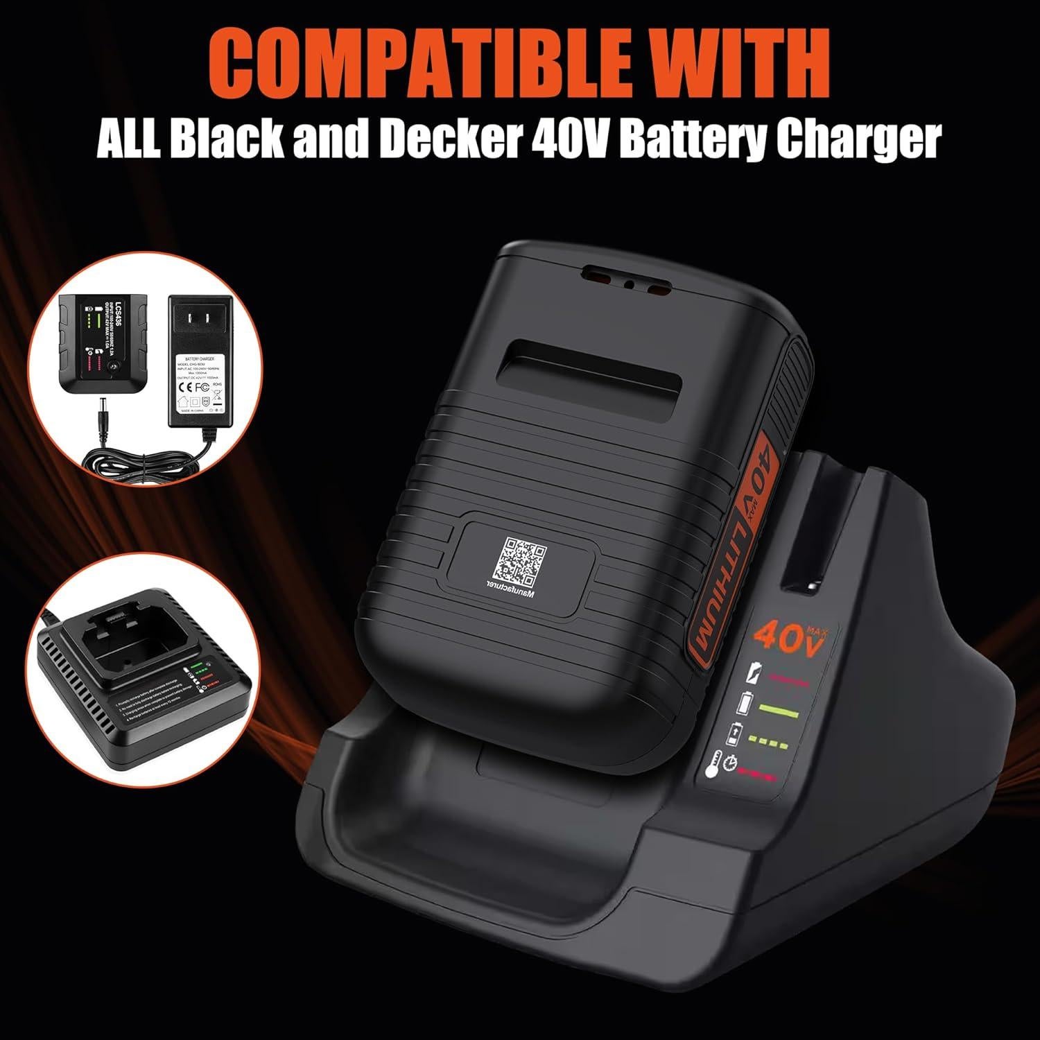 Batería de Litio 40V 2.0Ah ELECtrysium para Black & Decker