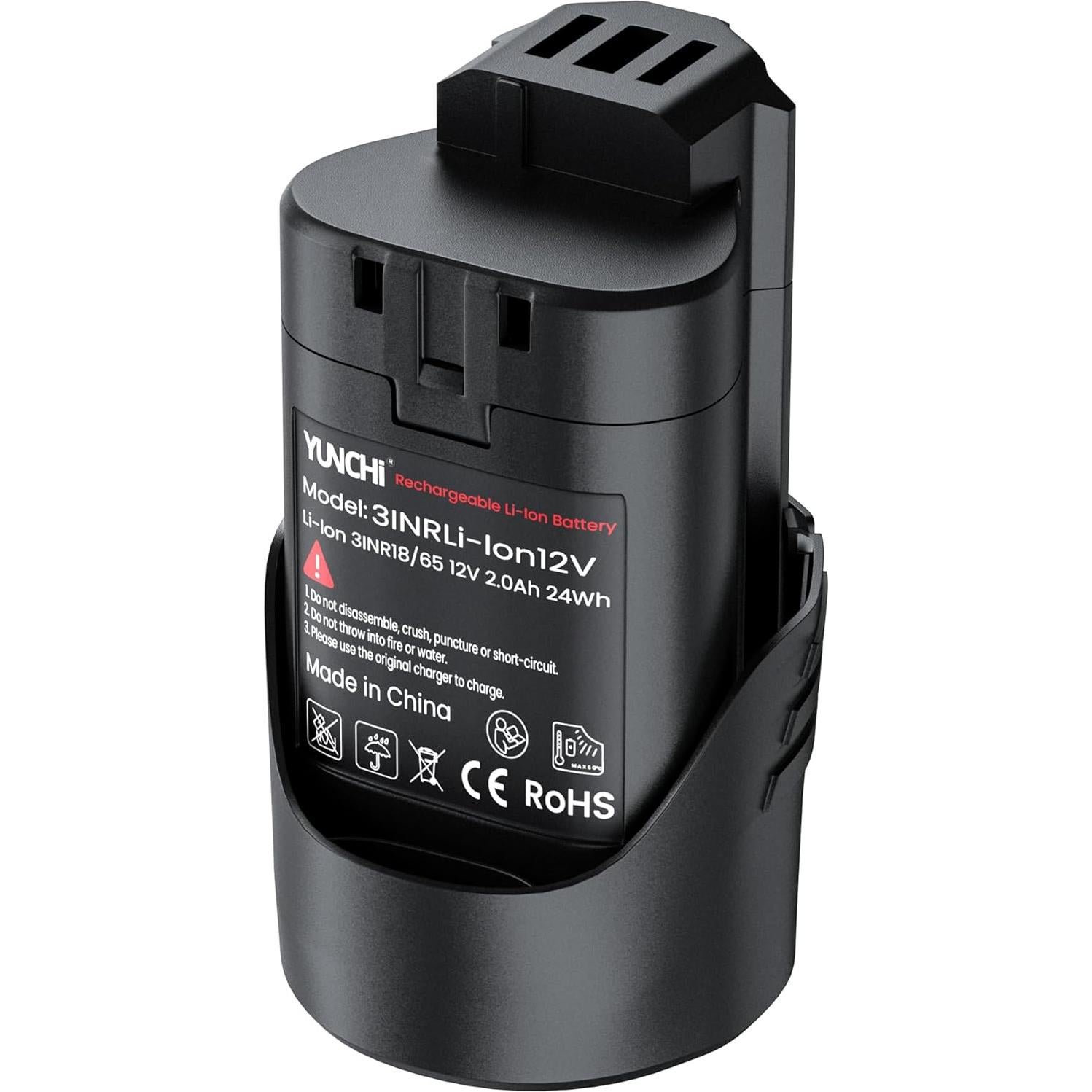 Batería de Reemplazo YUNCHI 12V 2000mAh para Bosch