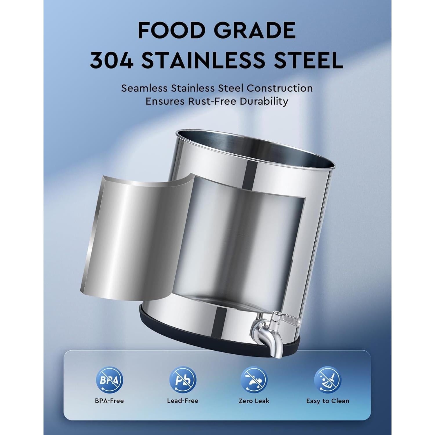 Filtro de Agua por Gravedad CO-Z 8.5L Acero Inoxidable 304