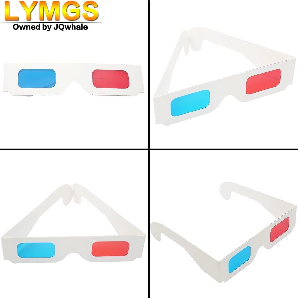 10 Pares de Gafas 3D LYMGS Rojo y Cian en Cartón