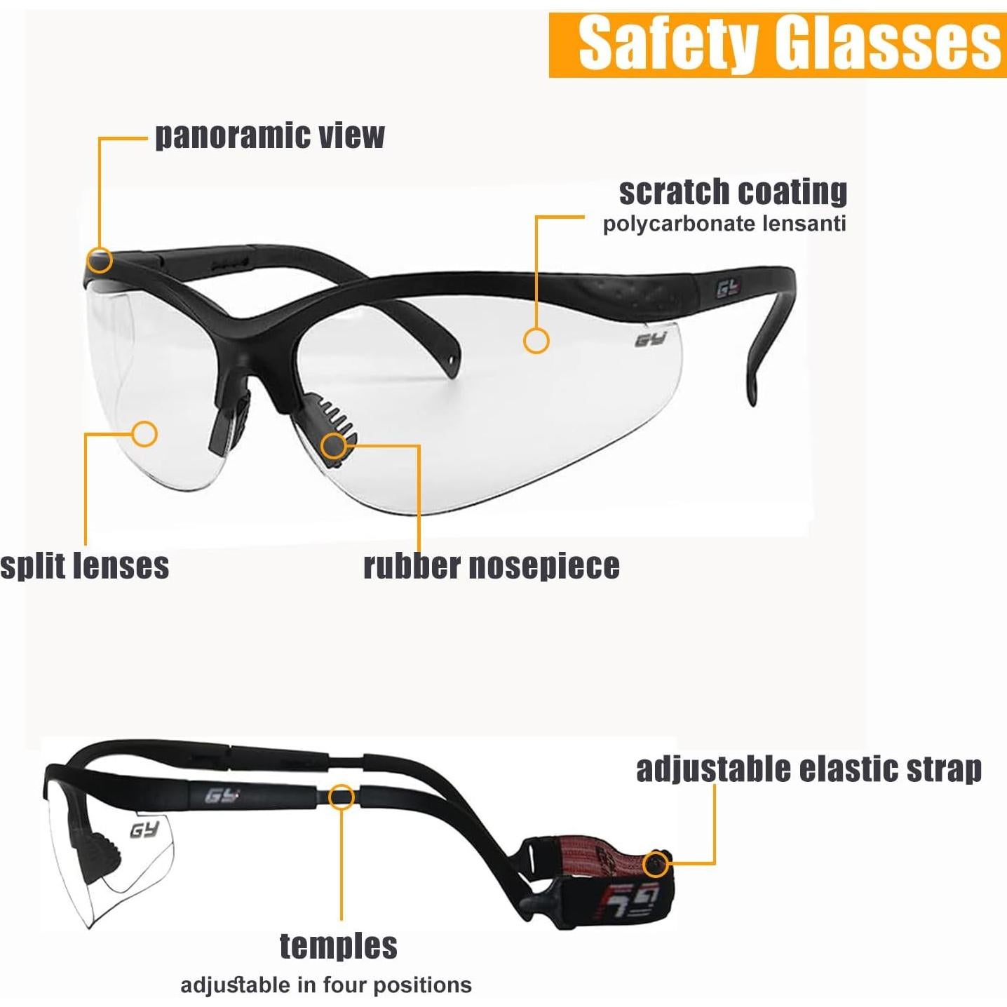 Gafas de Seguridad GY Unisex Antivaho UV400 con Estuche