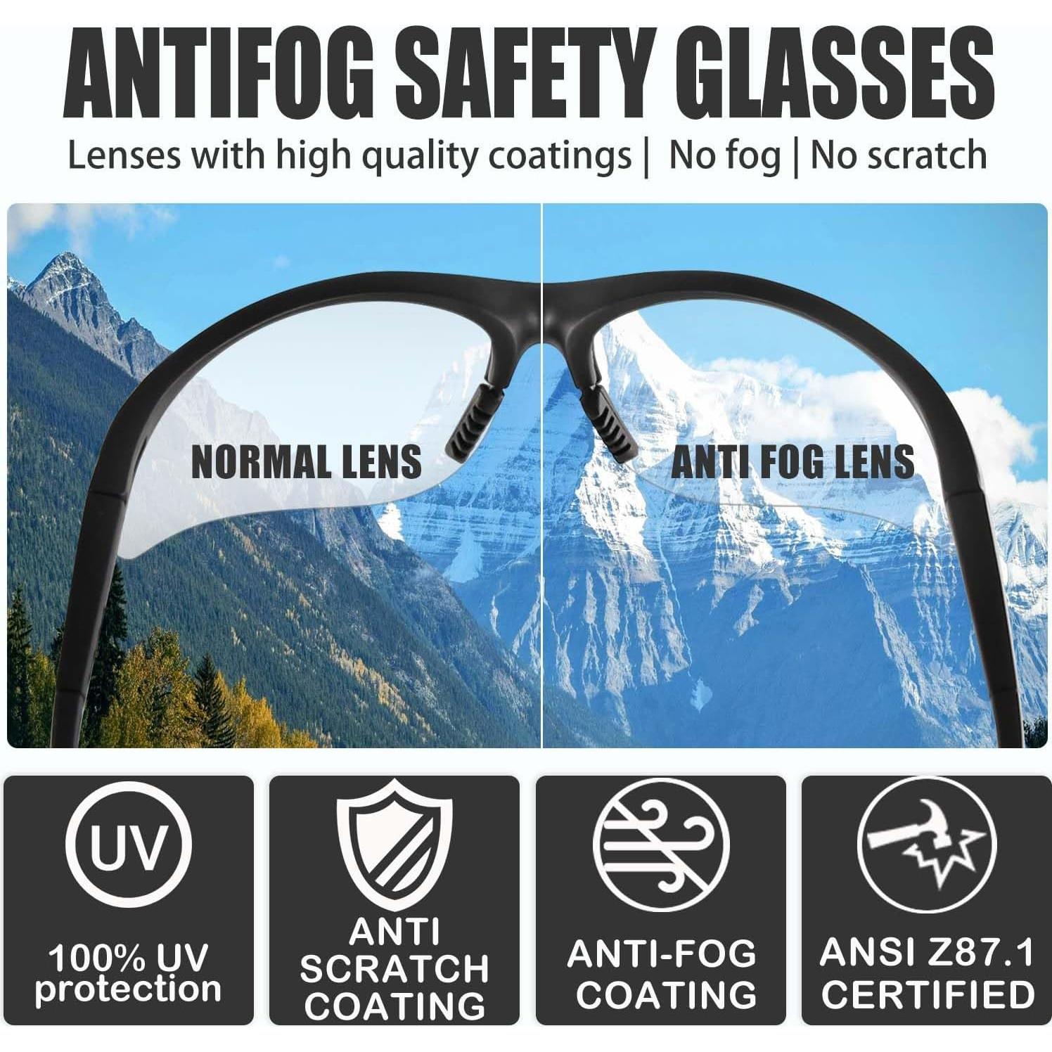Gafas de Seguridad GY Unisex Antivaho UV400 con Estuche
