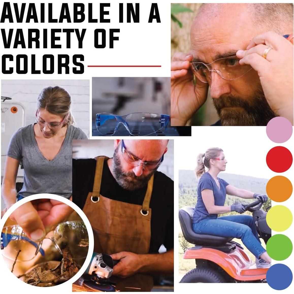 Gafas de Seguridad BISON LIFE - Lente Clara, 12 Pares