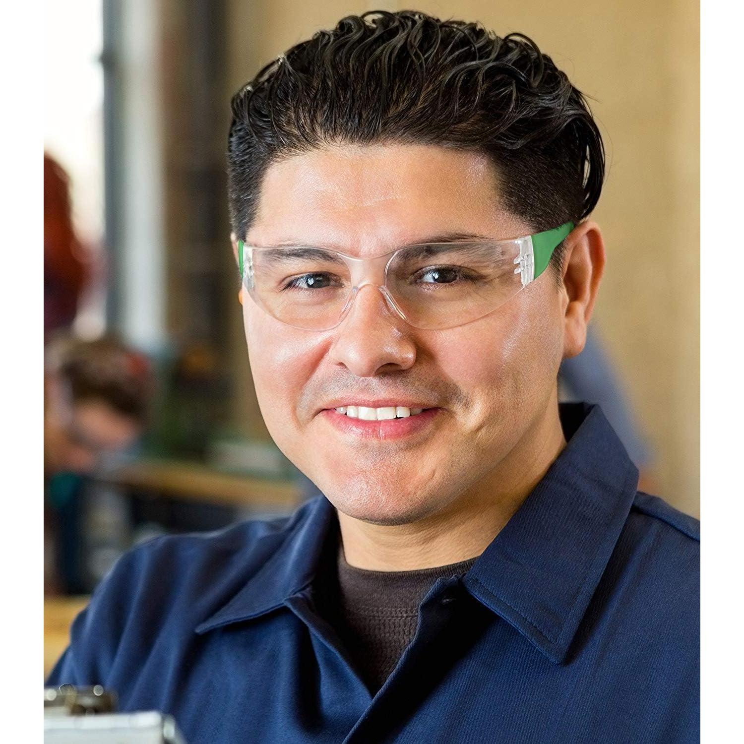 Gafas de Seguridad BISON LIFE - Lente Clara y Verde, 12 Pares