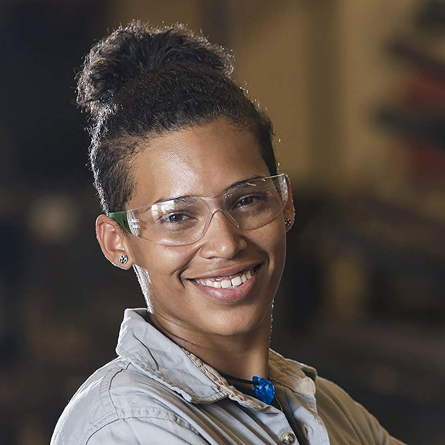 Gafas de Seguridad BISON LIFE - Lente Clara y Verde, 12 Pares