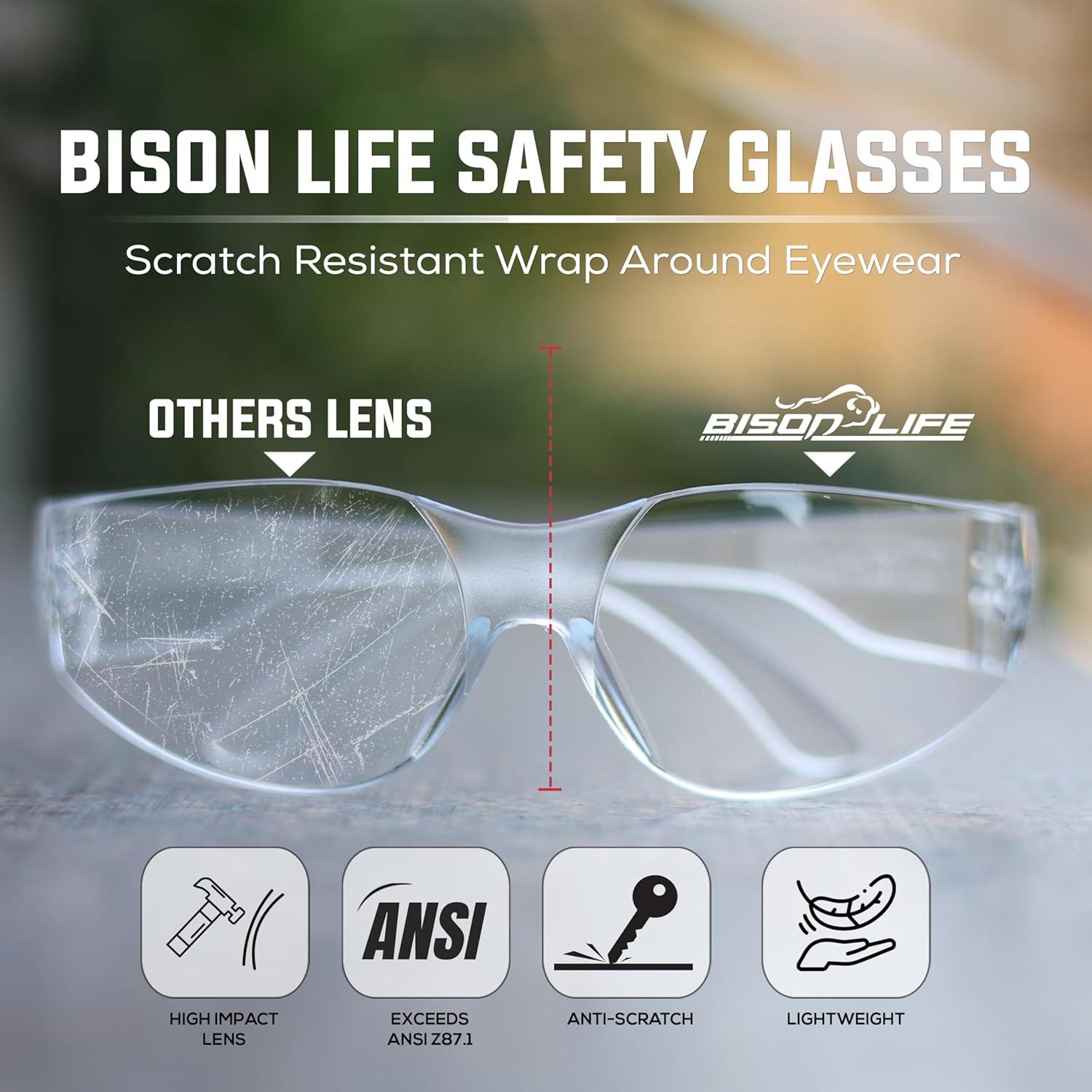 Gafas de Seguridad BISON LIFE - Lente Clara Antirrayaduras