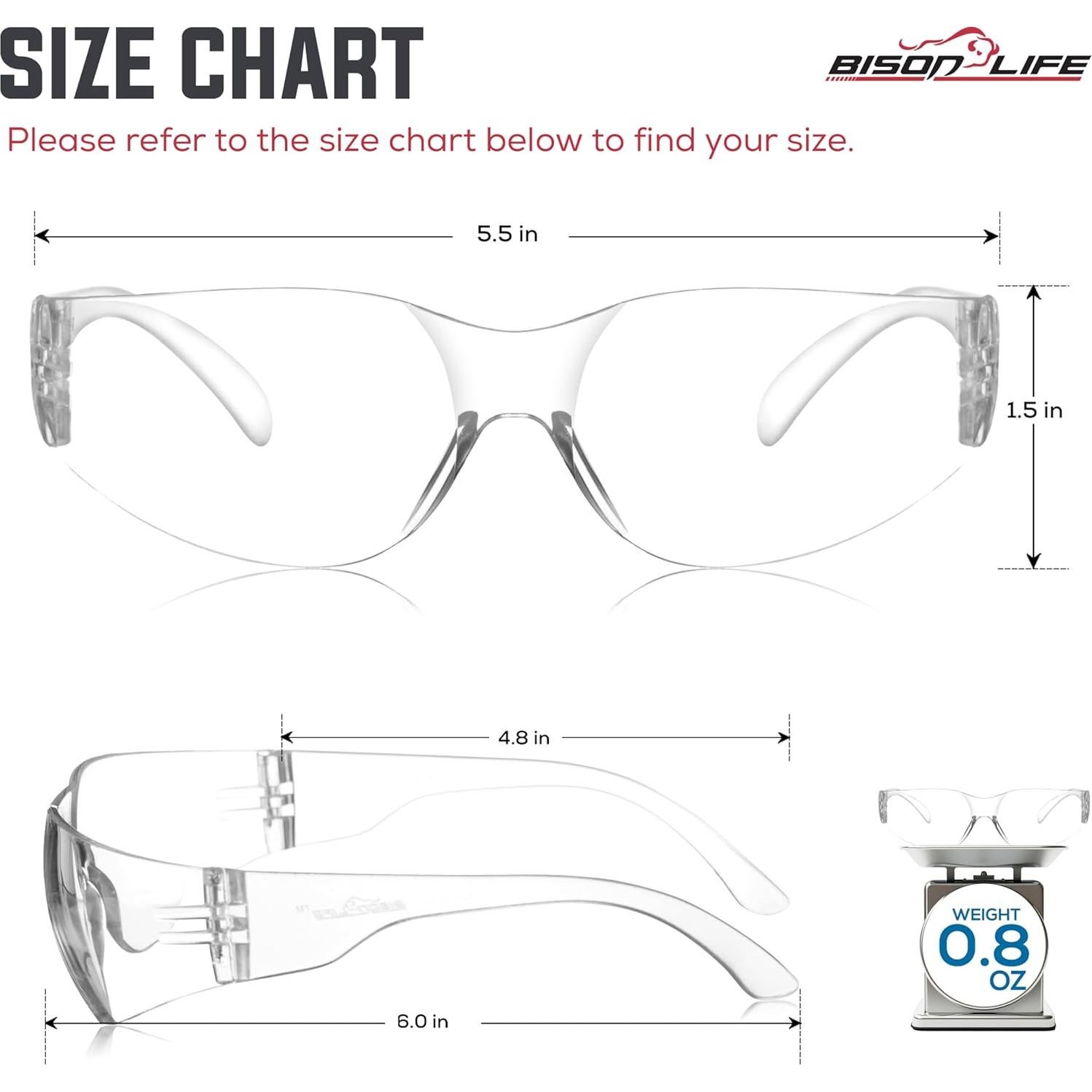 Gafas de Seguridad BISON LIFE - Lente Clara Antirrayaduras