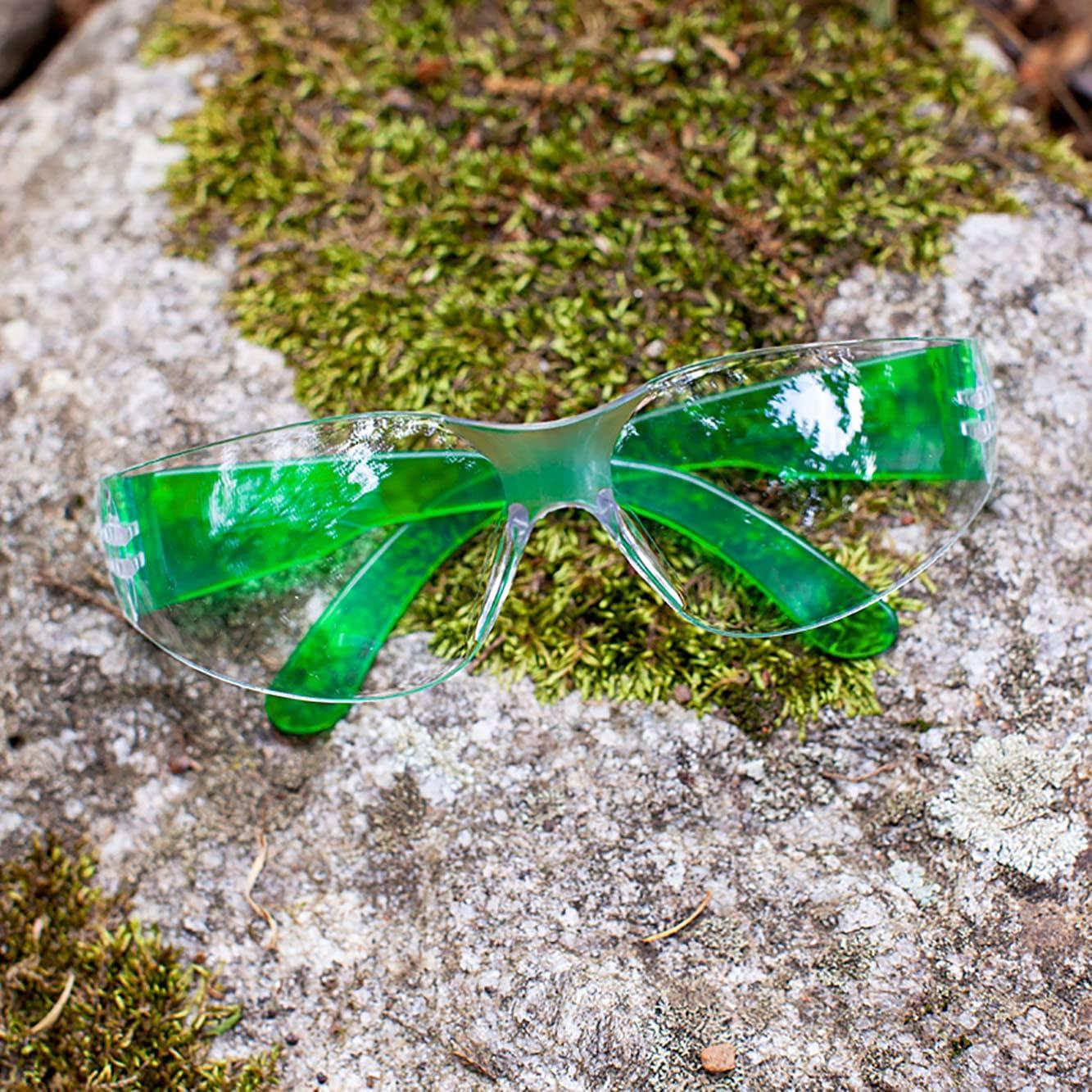 Gafas de Seguridad BISON LIFE - Lente Clara y Patillas Verdes