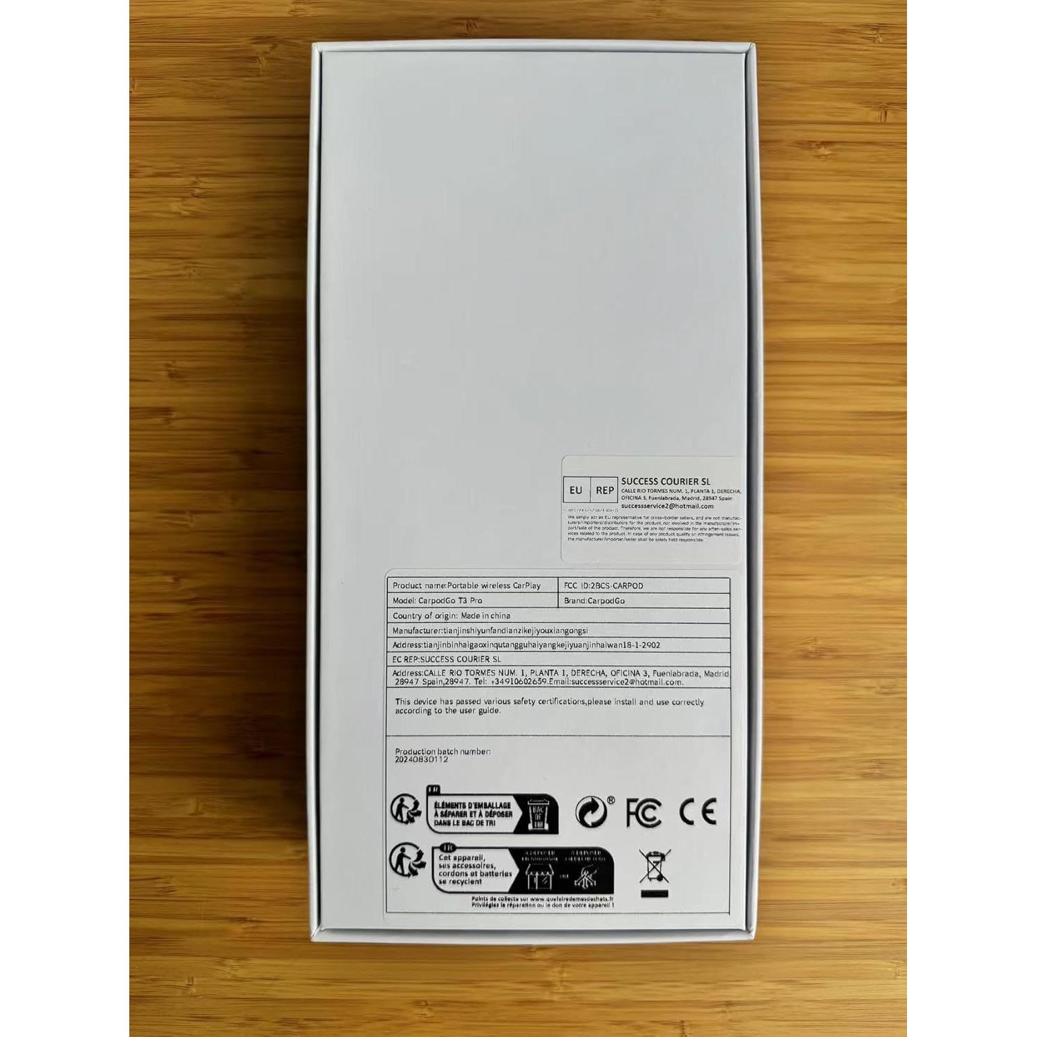 CarpodGo T3 Pro Pantalla Táctil 8.9" 60fps Wireless Carplay