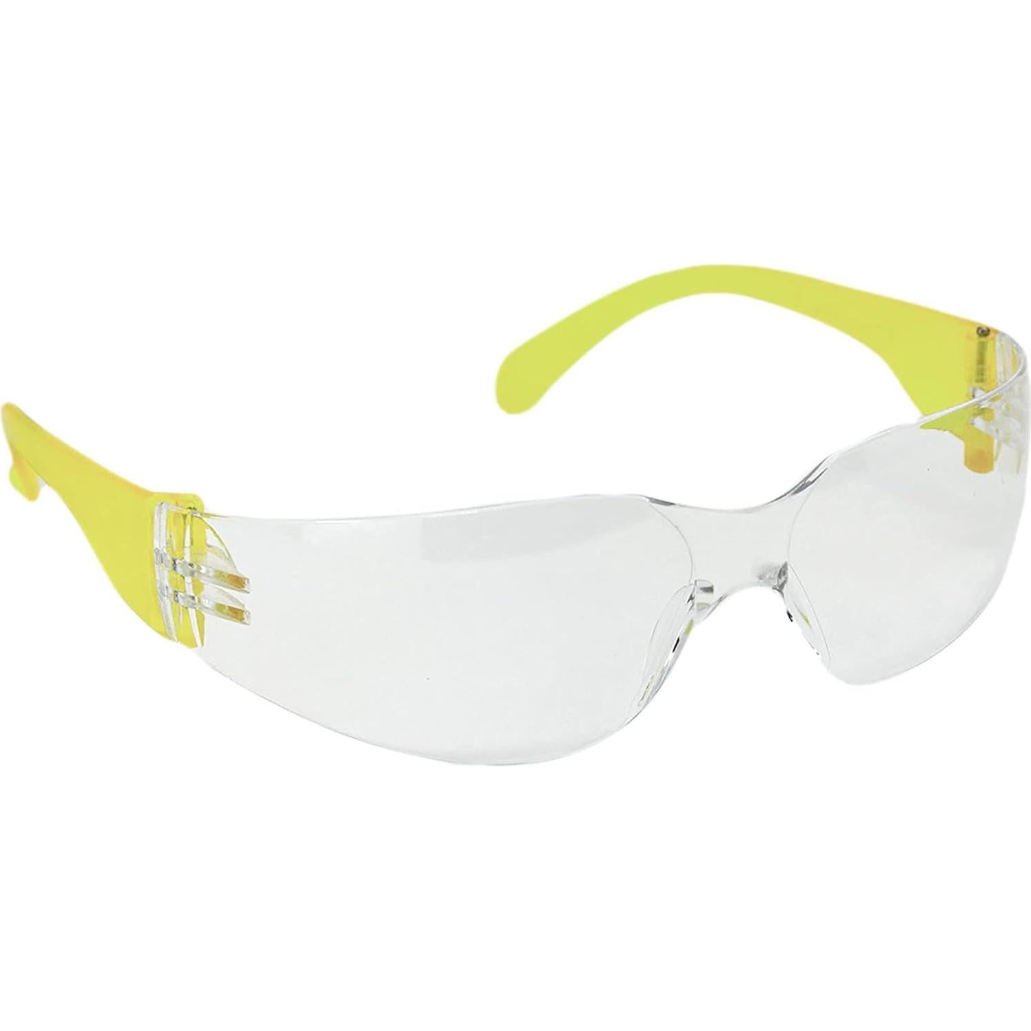 Gafas de Seguridad BISON LIFE - Lente Clara y Amarilla, 12 Pzas