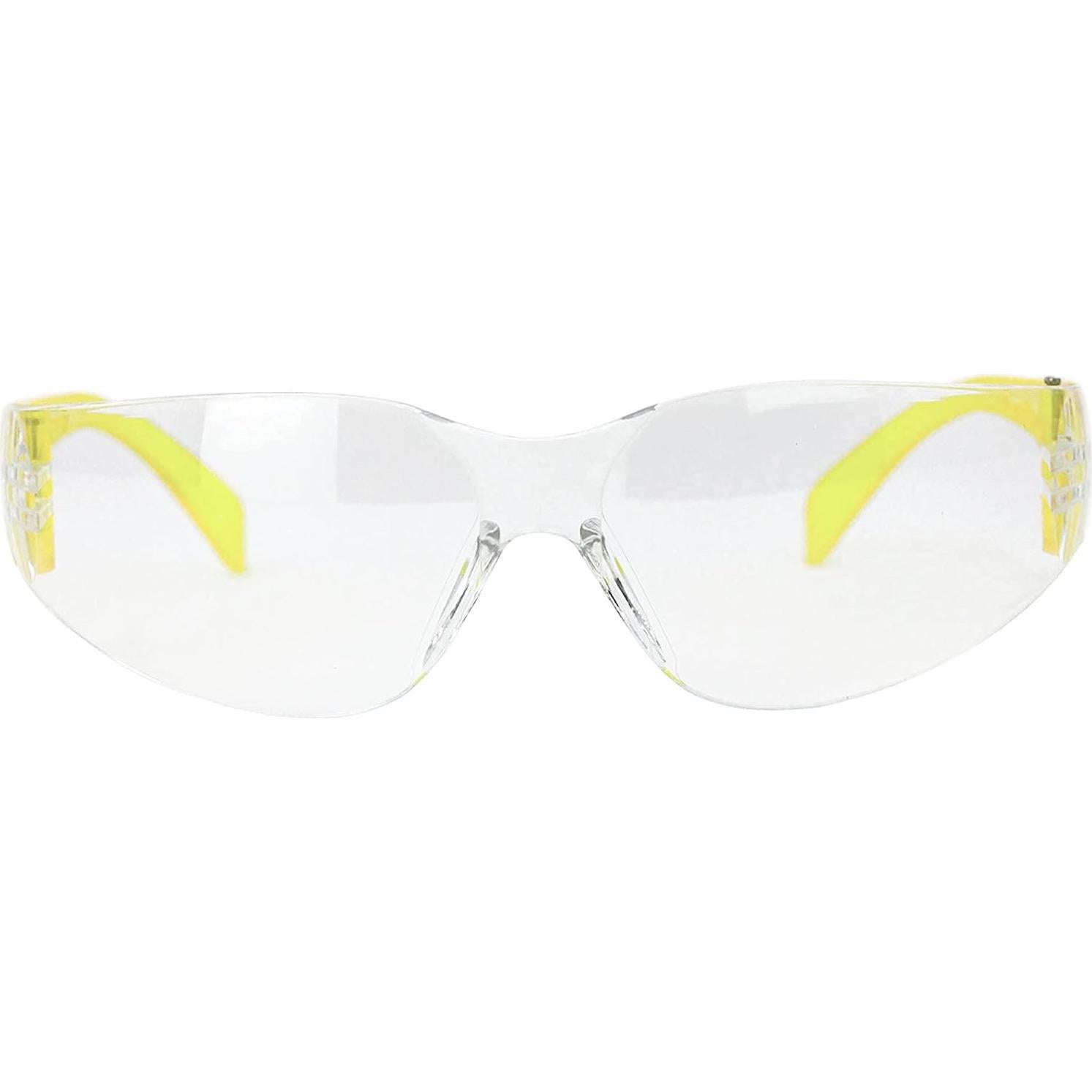 Gafas de Seguridad BISON LIFE - Lente Clara y Amarilla, 12 Pzas