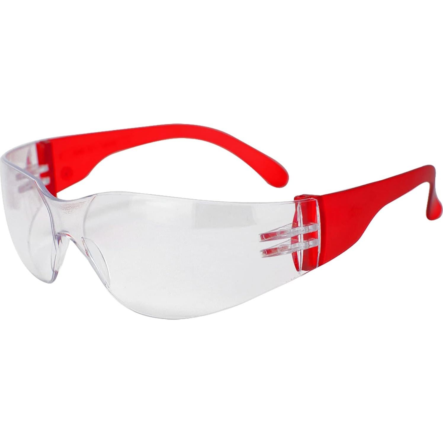 Gafas de Seguridad BISON LIFE - Lente Clara y Templo Rojo