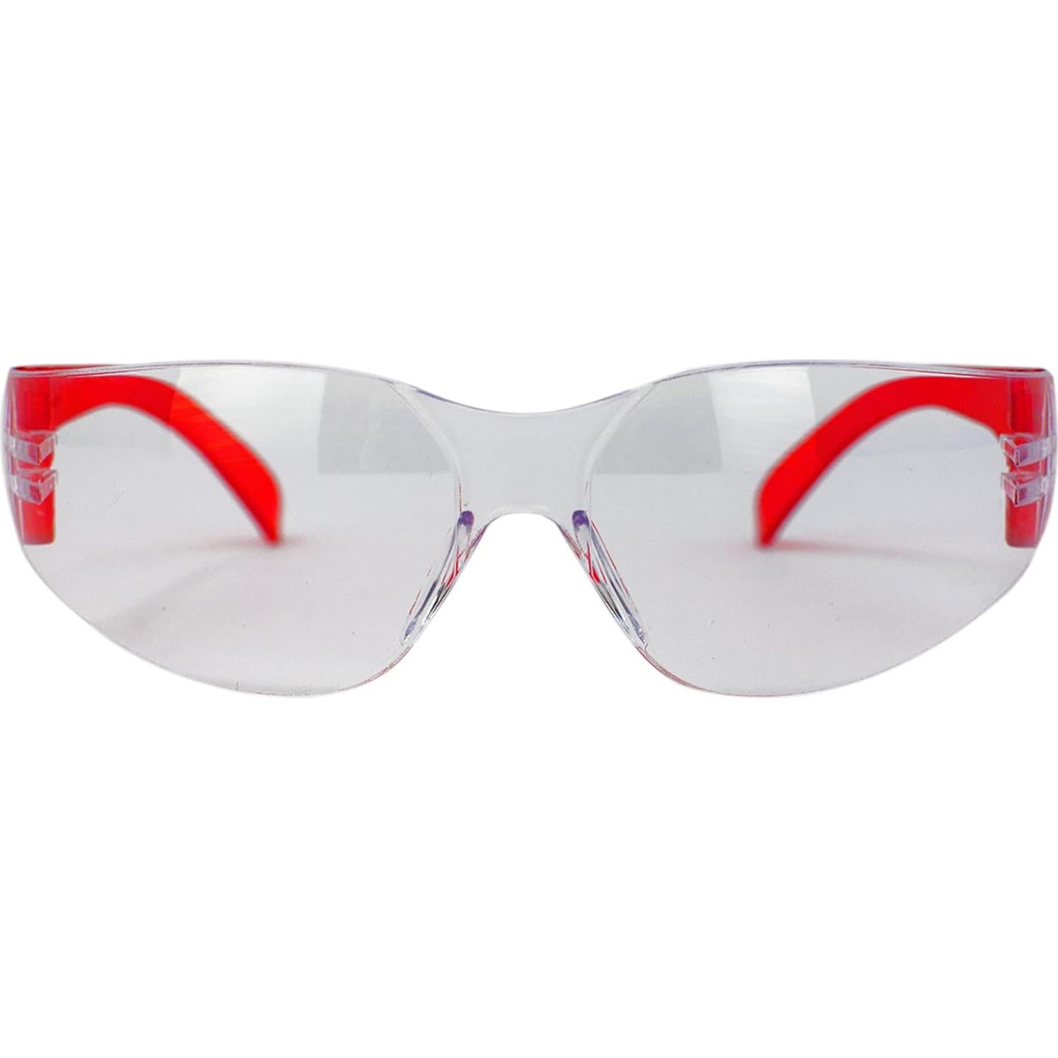 Gafas de Seguridad BISON LIFE - Lente Clara y Templo Rojo