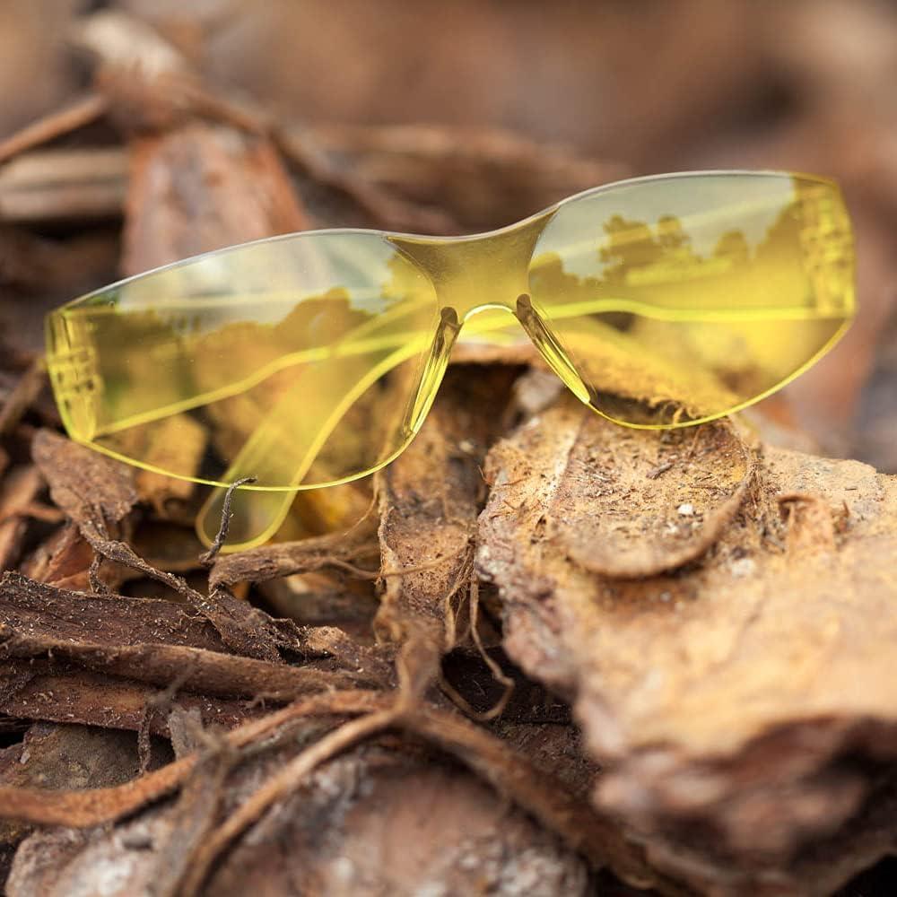 Gafas de Seguridad BISON LIFE - 12 Pares Amarillo Antirrayaduras
