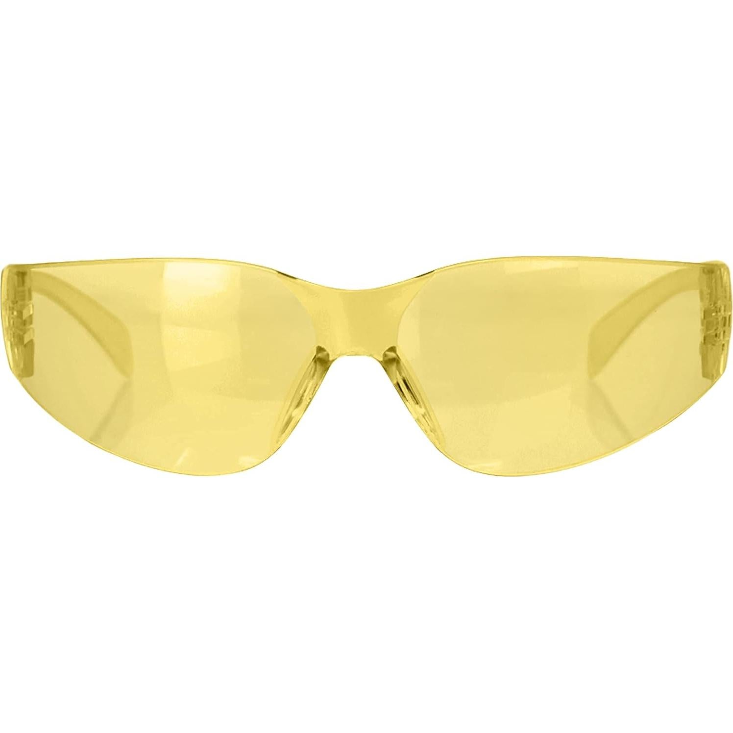 Gafas de Seguridad BISON LIFE - 12 Pares Amarillo Antirrayaduras